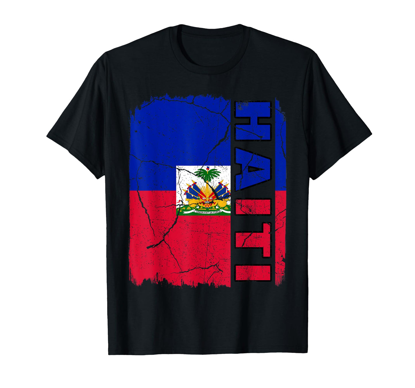Vintage Haitian Flag Haiti Pride Roots Heritage Gift T-Shirt