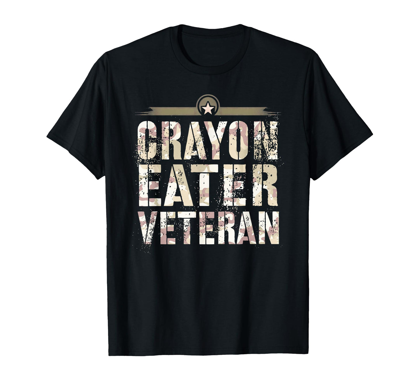 Funny CRAYON EATER VETERAN Corps Team Military Our Troop Gag T-Shirt