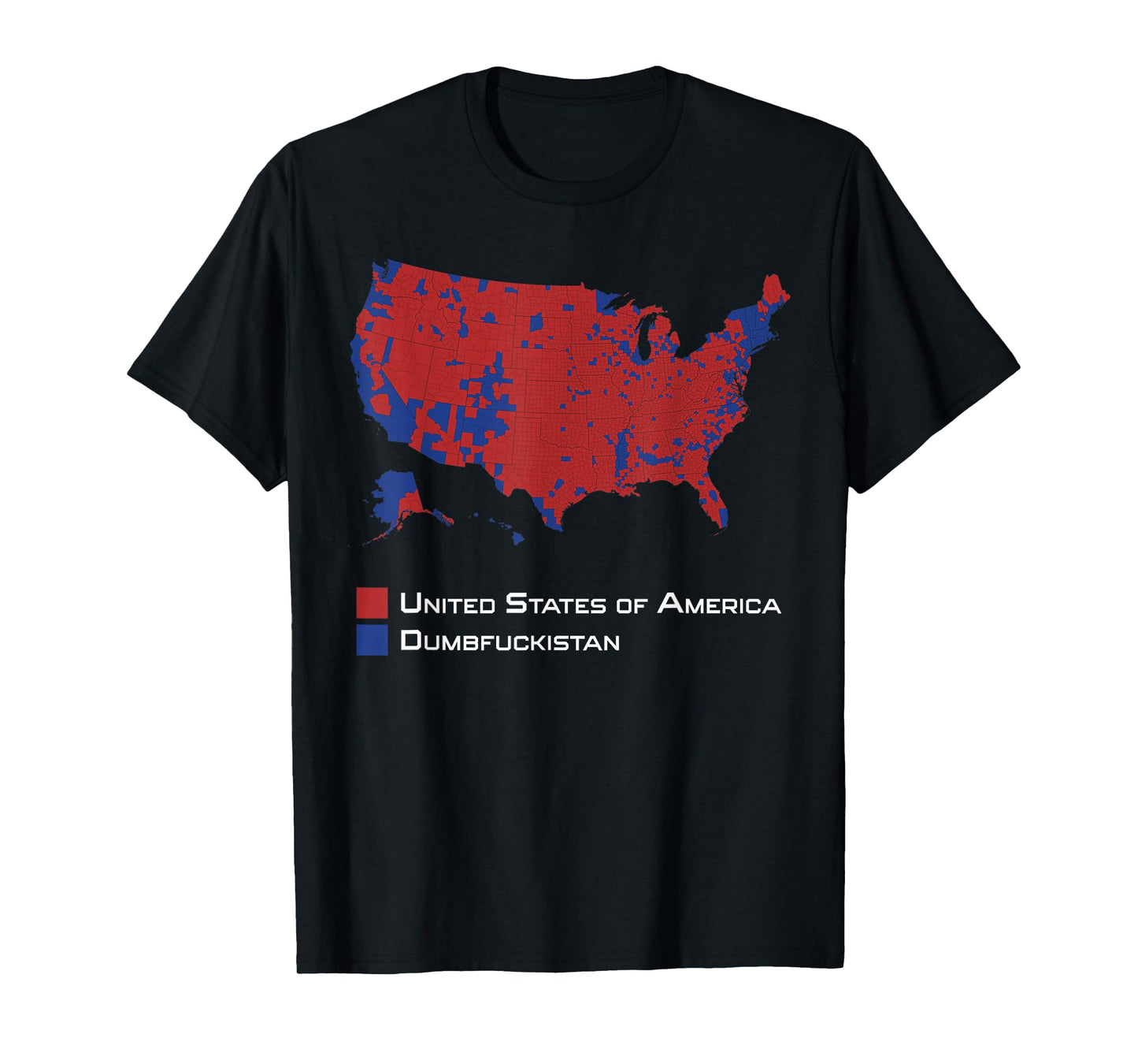 Election Map 2024 United States of America Dumbfuckistan T-Shirt