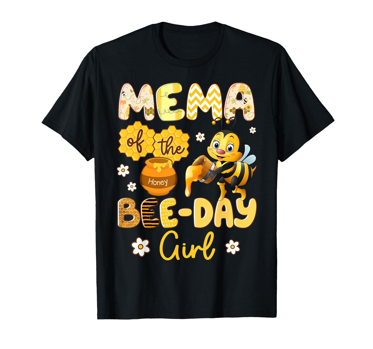 Mema Of The Bee-Day Girl Funny Bee Birthday Party T-Shirt