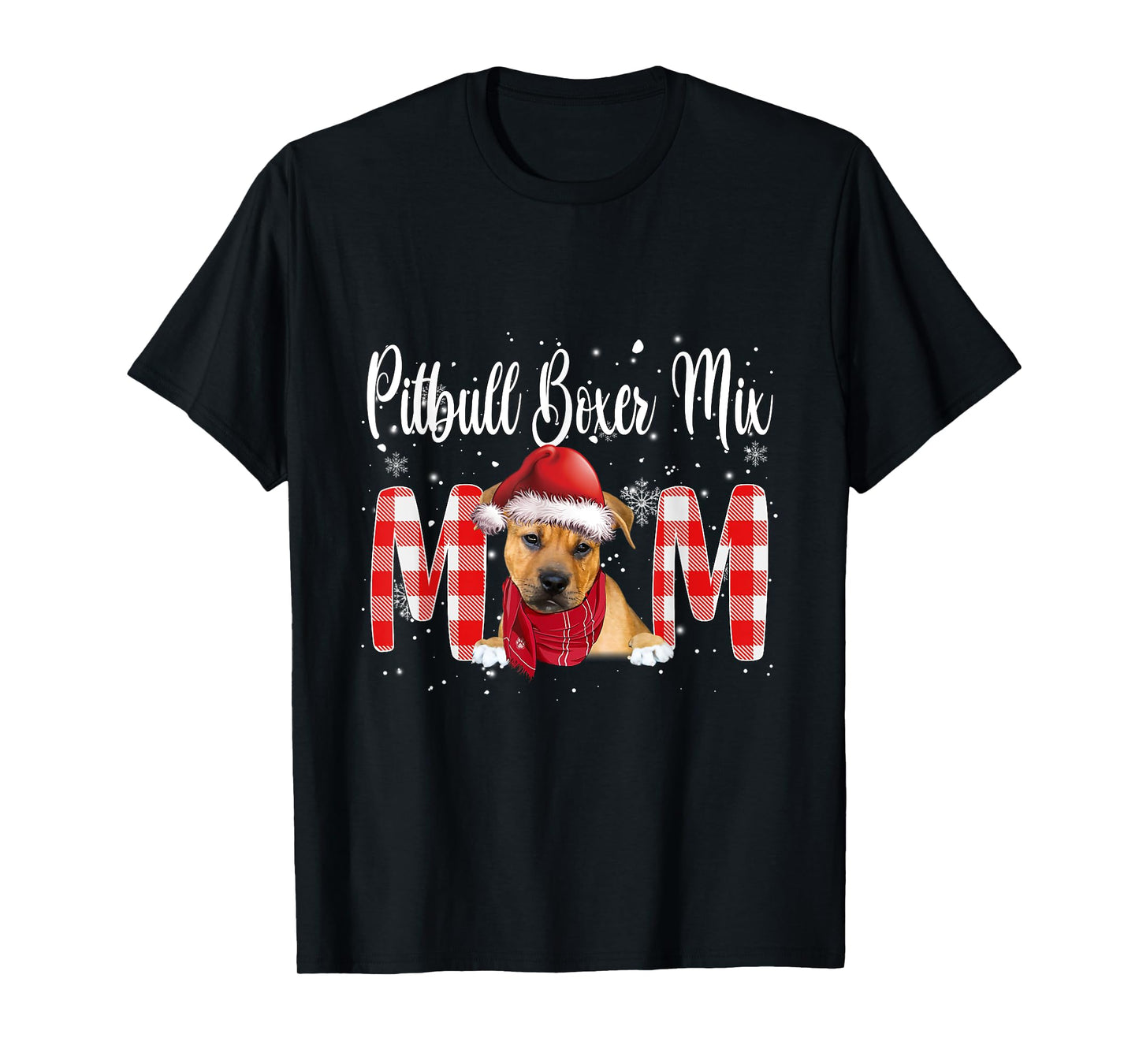 Pitbull Boxer Mix Dog Mom Dad Family Costume DIY Christmas T-Shirt