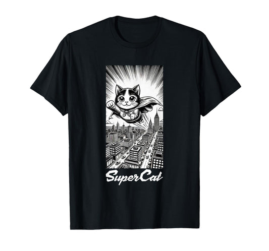 Super Cat, funny, manga style, Super Animals T-Shirt