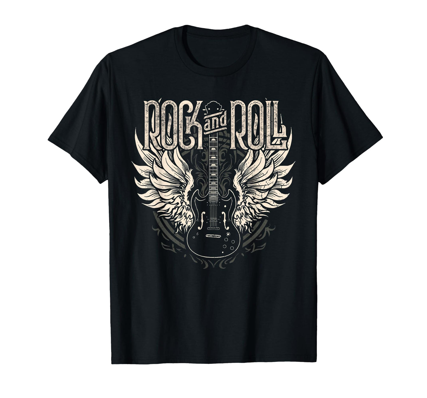 Rock and Roll Electric Guitar Wings Music Concert Guitarist T-Shirt