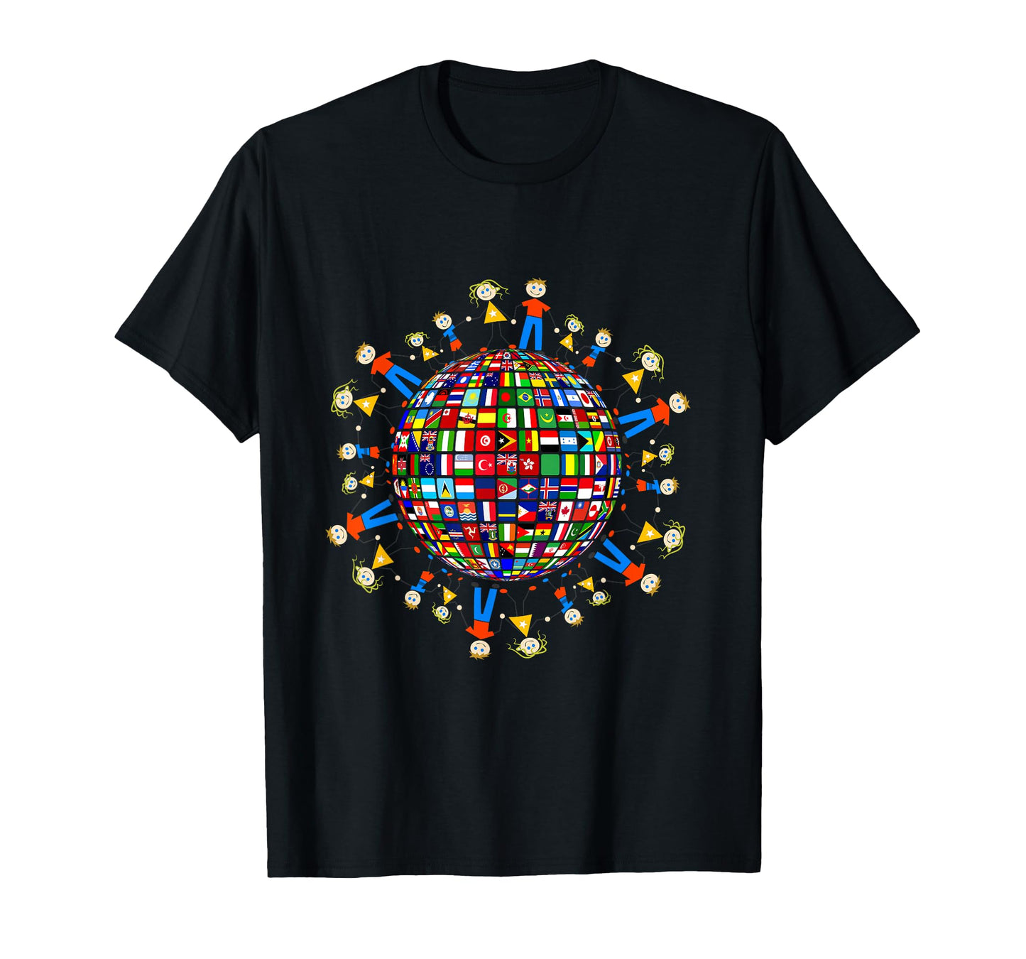 Flags of the World T-Shirt, Family around the Globe T-Shirt
