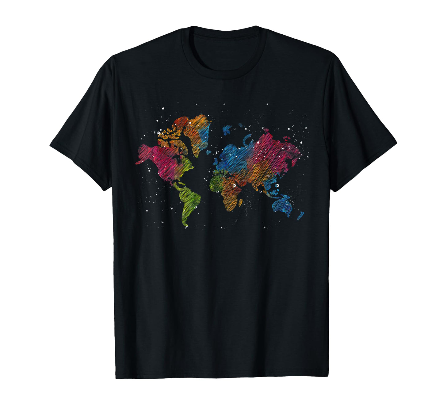 Travelling Country Travelling Colorful World Map T-Shirt
