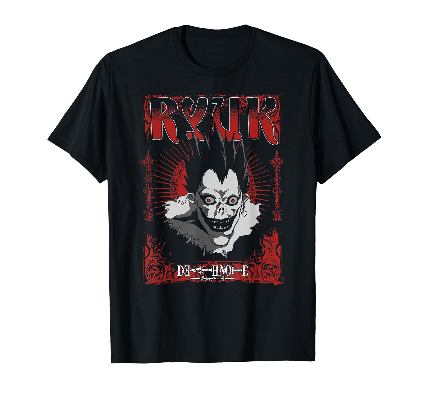 Death Note Ryuk Ornate Red Gothic Frame Anime T-Shirt