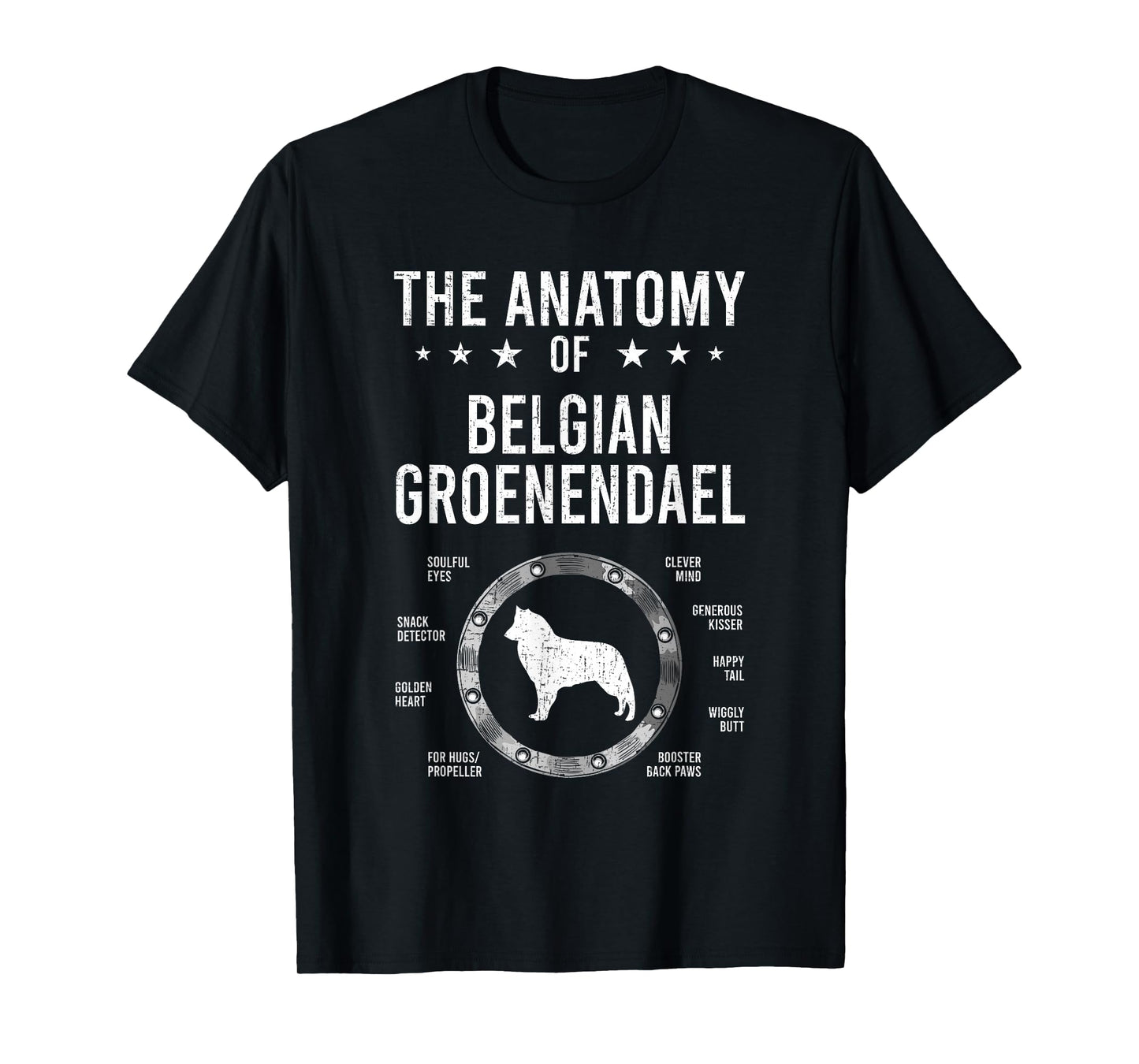 Anatomy of Belgian Groenendael Dog Lover T-Shirt