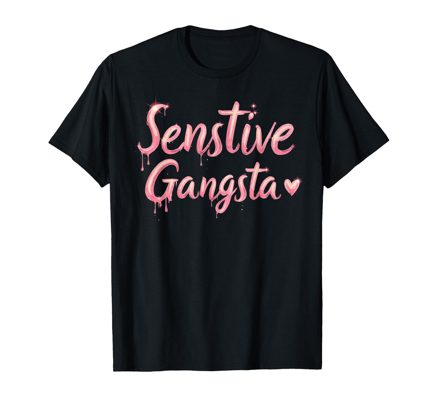 Retro Vintage Sensitive Gangsta I'm Sensetive Gangsta Girls T-Shirt