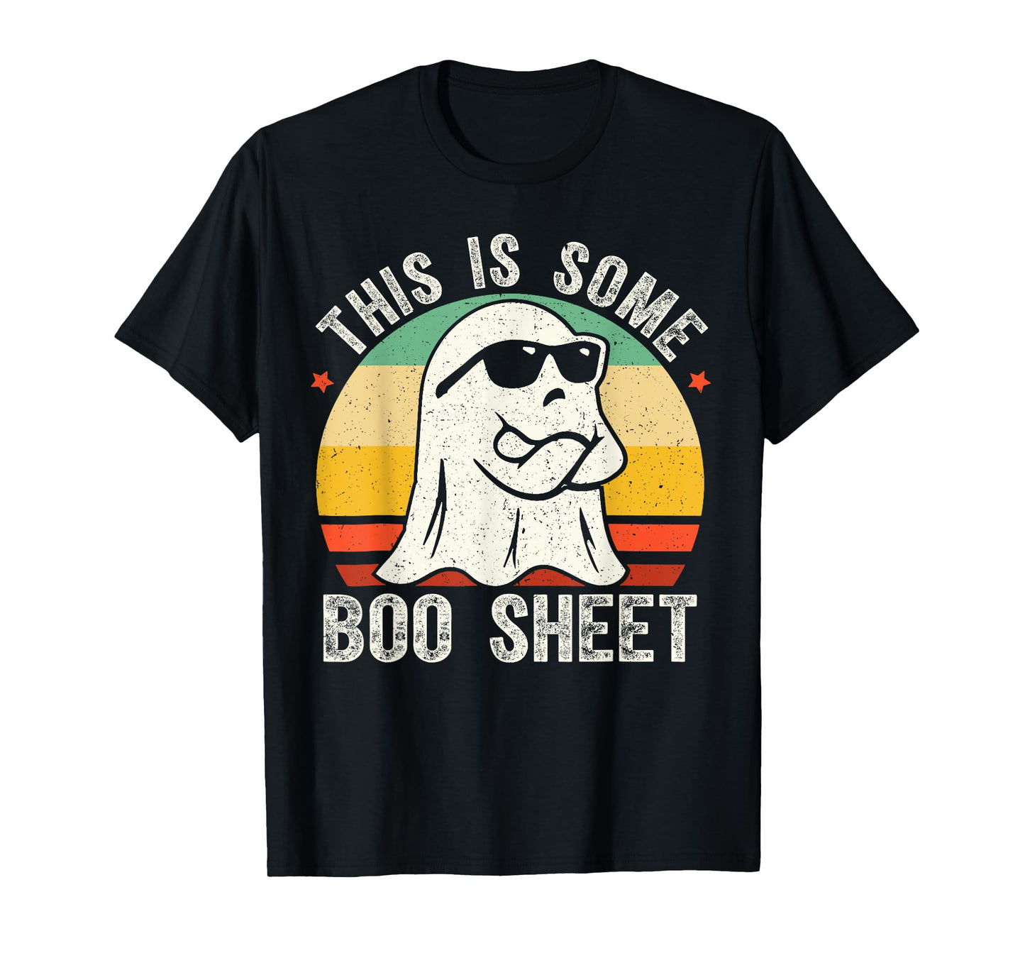 Funny Halloween Ghost Costume Vintage Mens Women T-Shirt