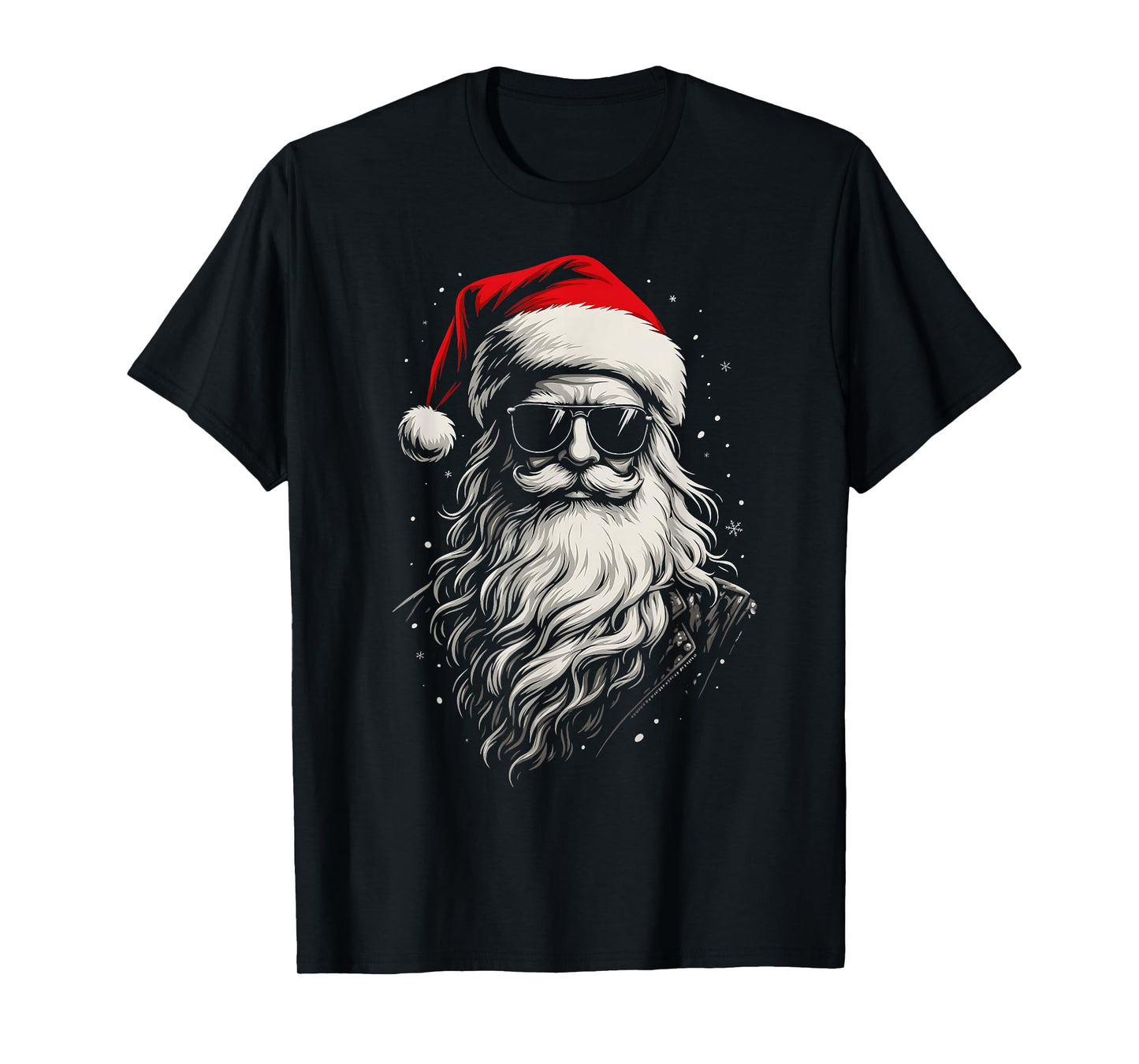 Cool Santa Clause Christmas Funny Santa Sunglasses Men Boys T-Shirt