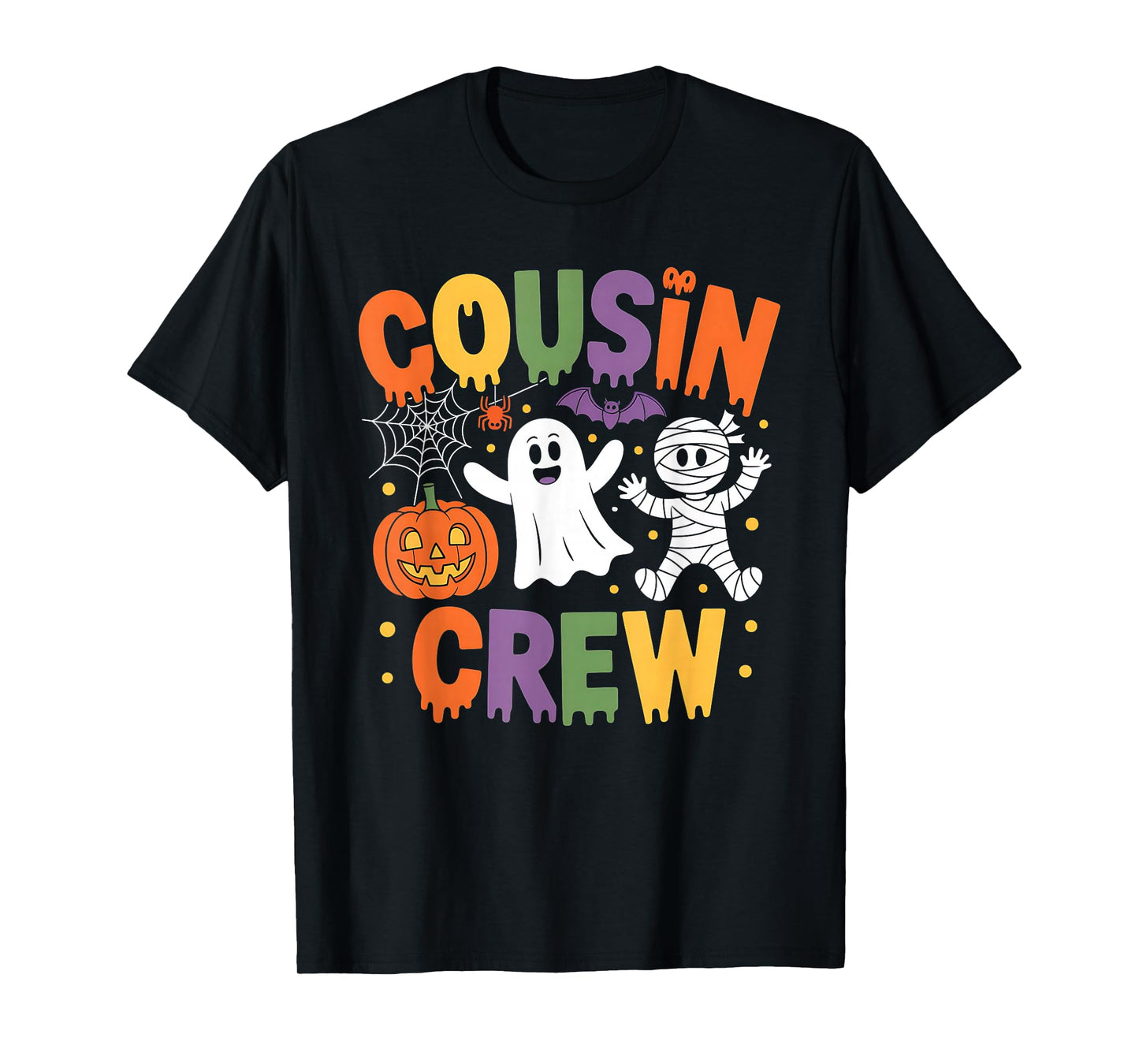 Cousin Crew Cute Halloween Ghost Pumpkin Costume Design T-Shirt
