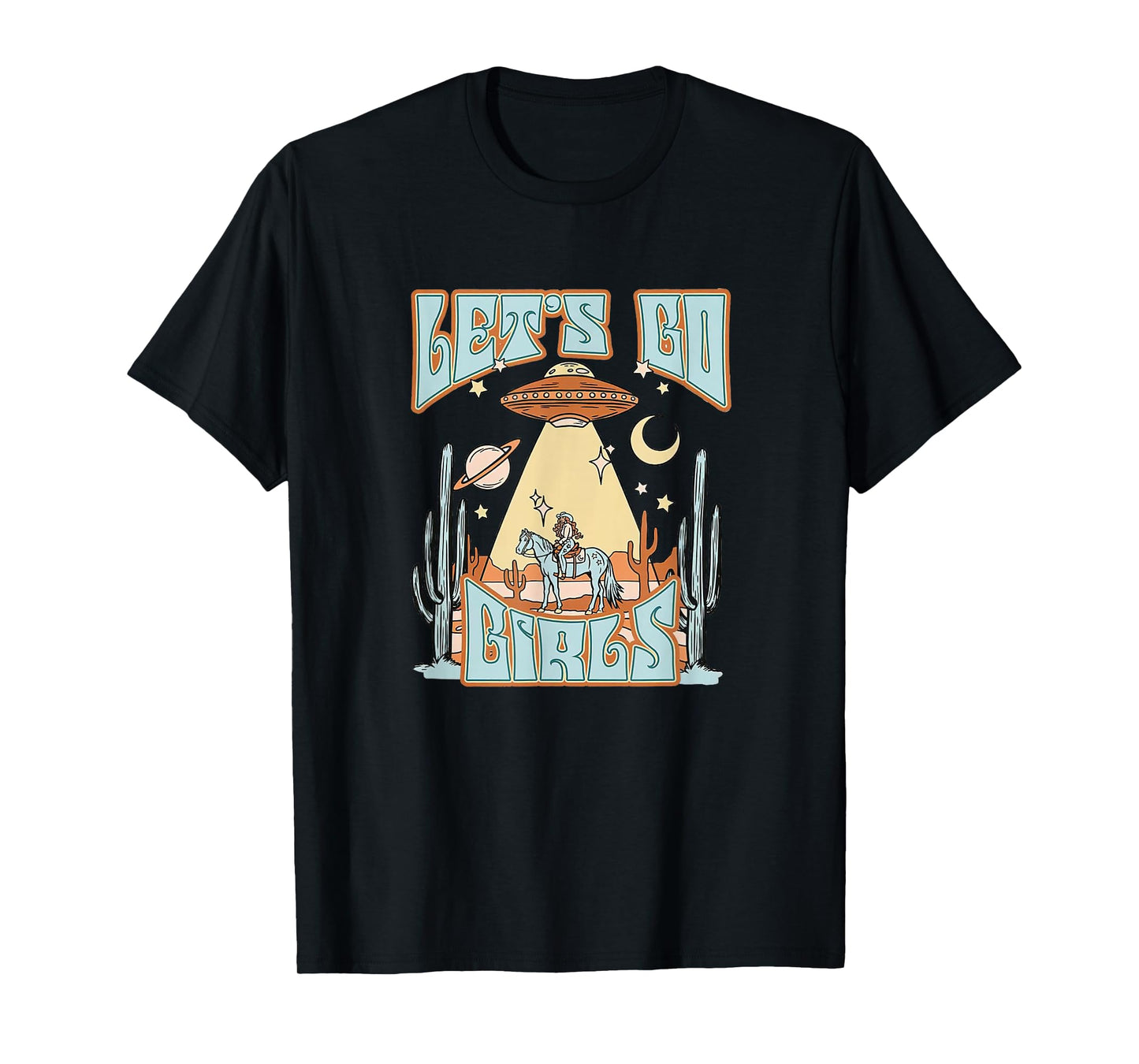 Let's Go Girls Cosmic Cowgirl Vintage Nashville Bachelorette T-Shirt