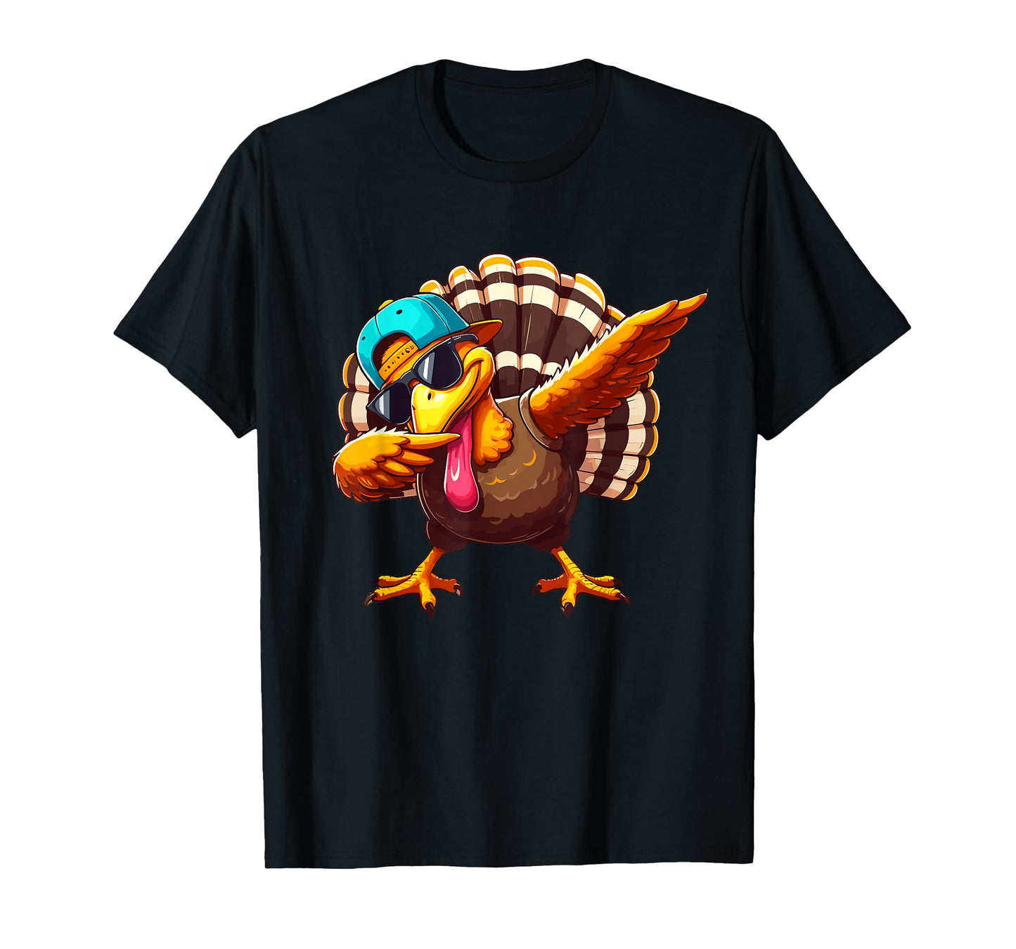 Dabbing Turkey Thanksgiving Day Pilgrim Boys Kids Funny Dab T-Shirt