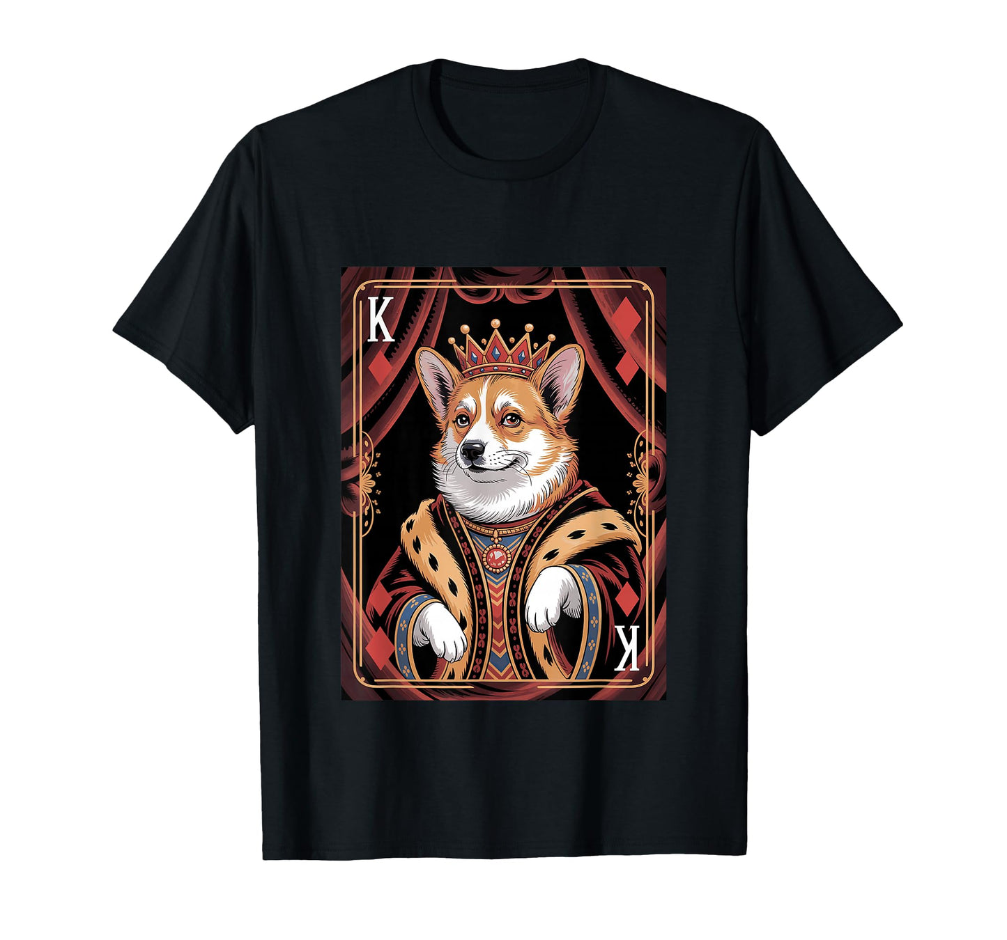 Welsh Corgi Playing Card King T-Shirt