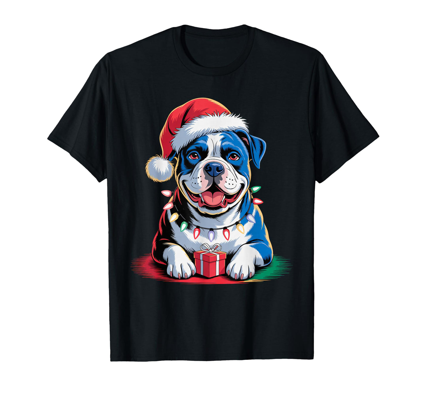 Merry Pitmas Funny Pitbull Dog Christmas T-Shirt