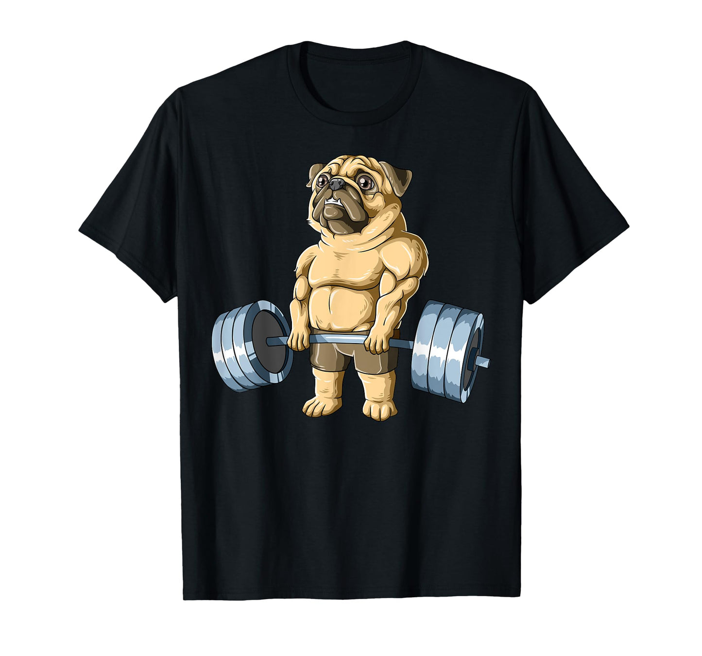 Weightlifting Pug Deadlifting Pug Powerlifting Workout Gym T-Shirt