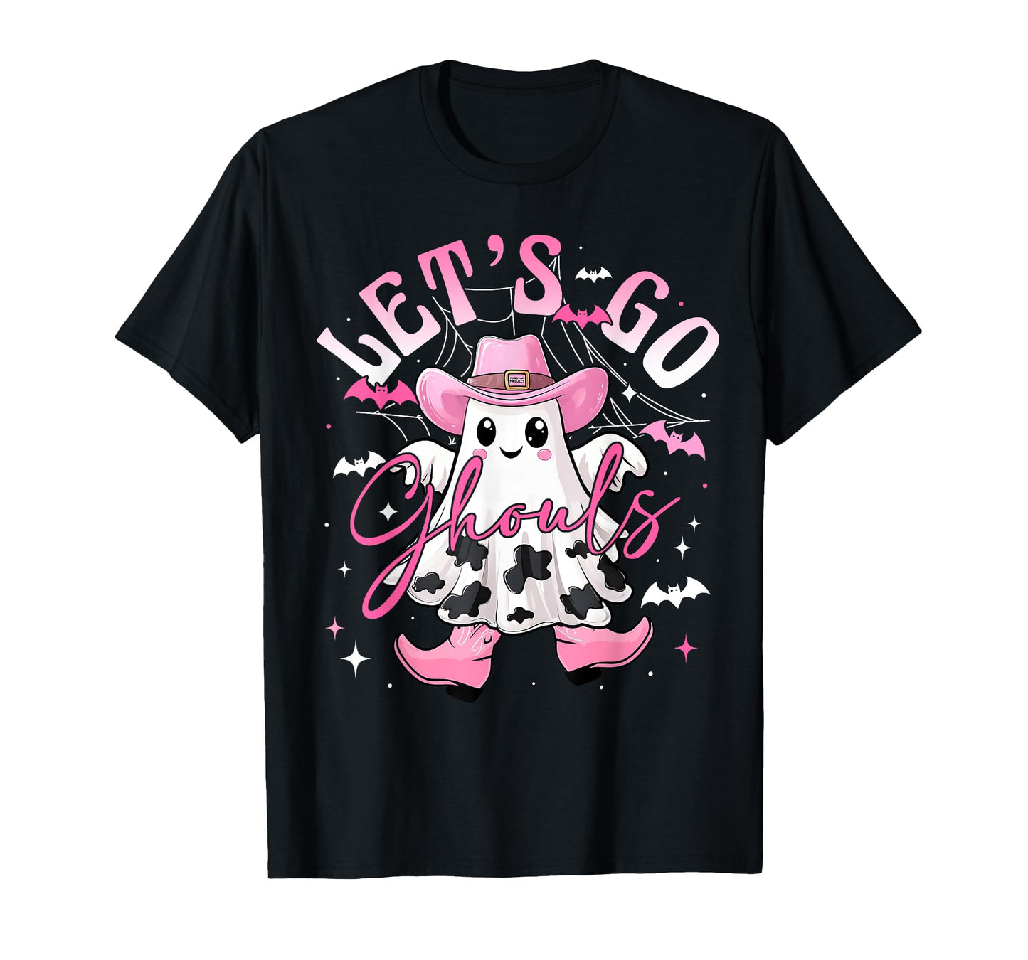 Funny Retro Halloween Let’s Go Ghouls Western Cowgirl Spooky T-Shirt