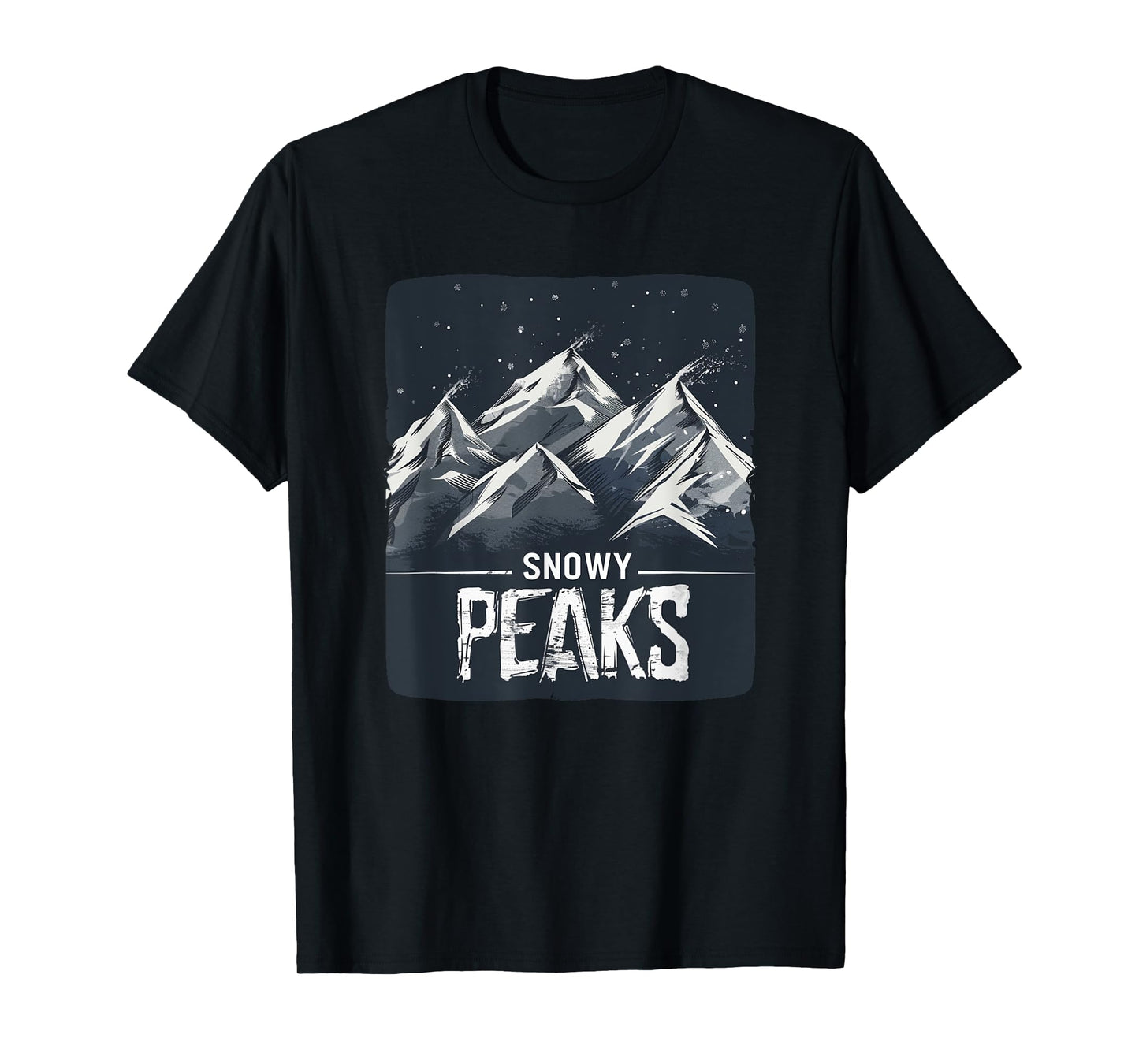 Snowy Peaks Adventure Logo for a Frozen Getaway T-Shirt
