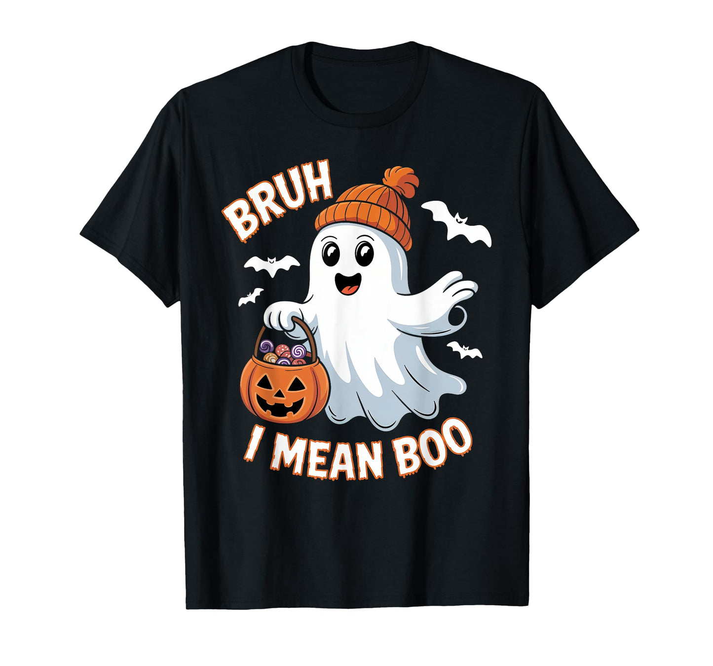 Bruh I Mean Boo Halloween Ghost Costume Party T-Shirt