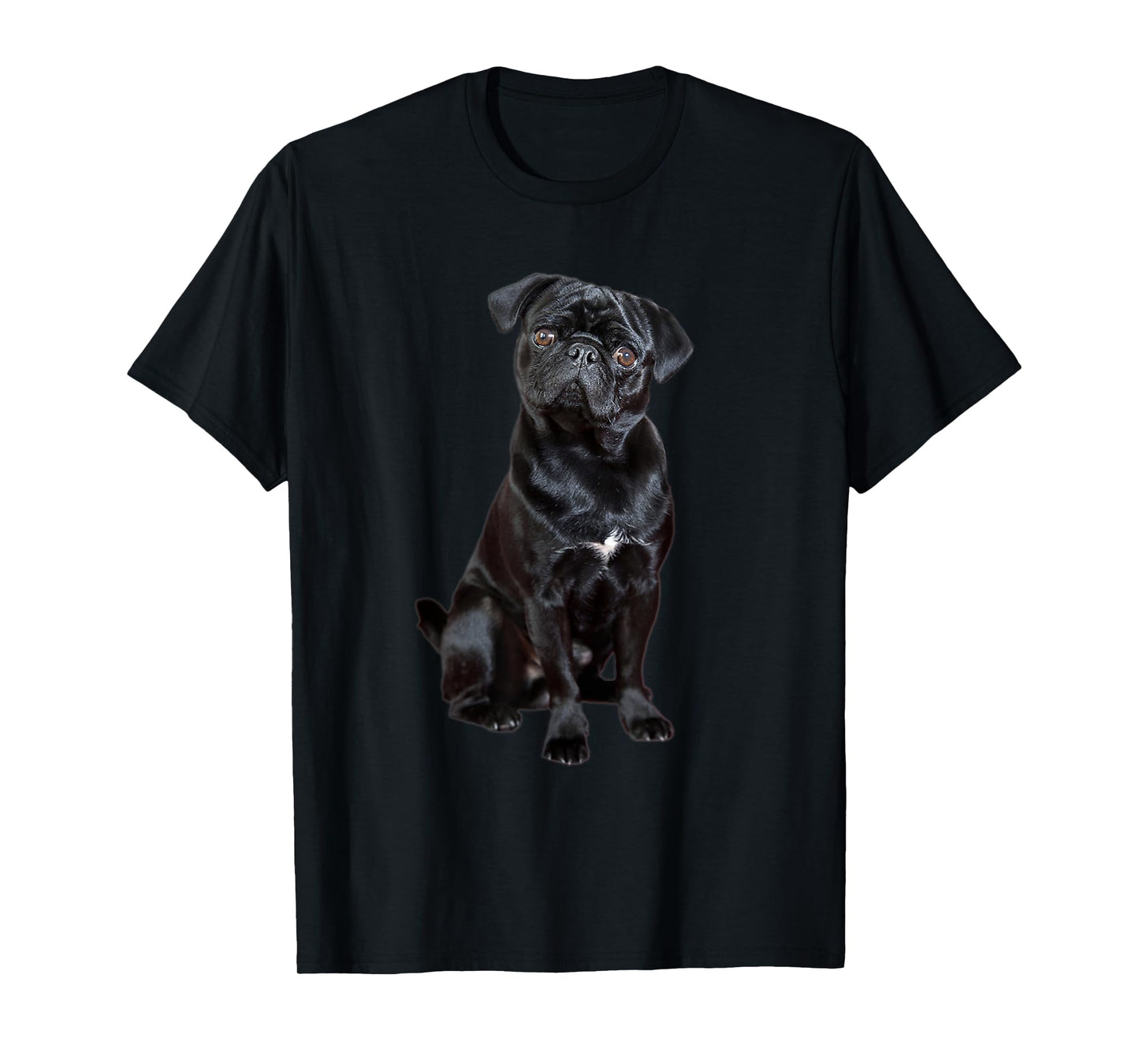 Black Pug Dog For Dog Mom Dad Funny Cute Black Pug T-Shirt