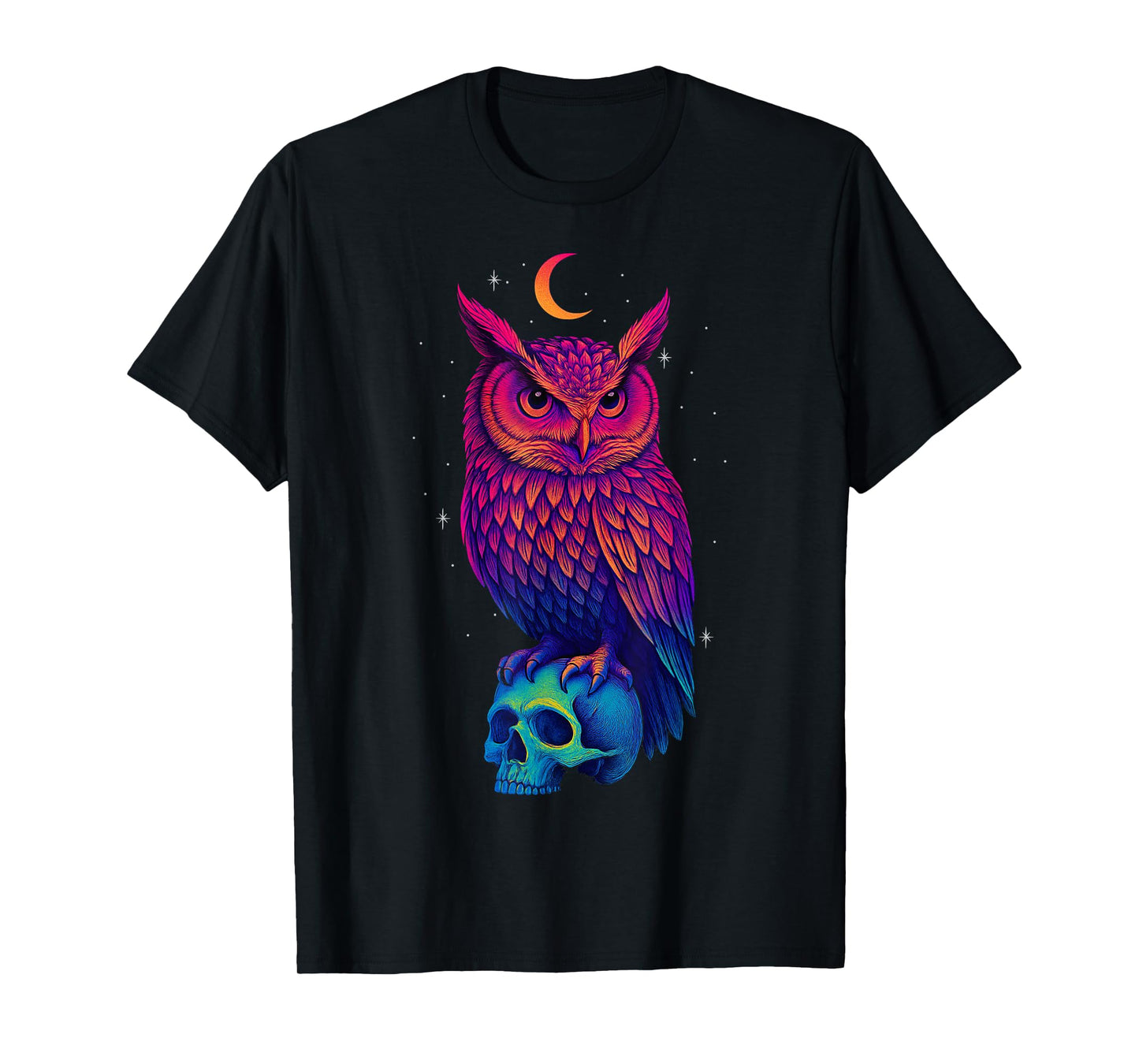 Owl Animal Lover Skulls Halloween Men Women T-Shirt