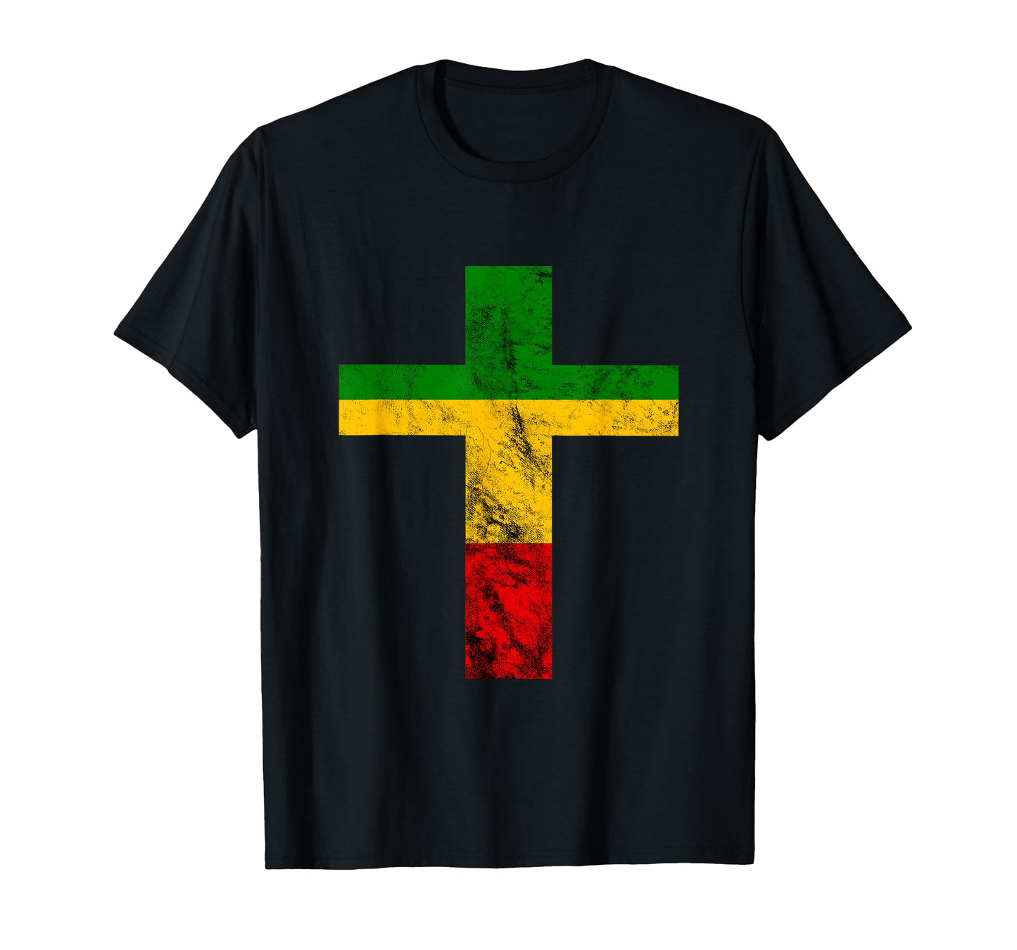 Rasta Reggae Jesus Cross Faith Rastafari Roots Reggae Lover T-Shirt