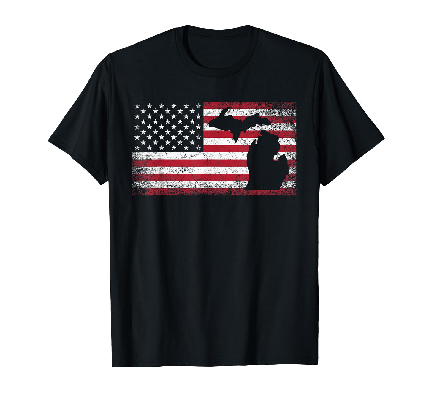 Michigan 4th of July American Flag USA America Patriotic T-Shirt