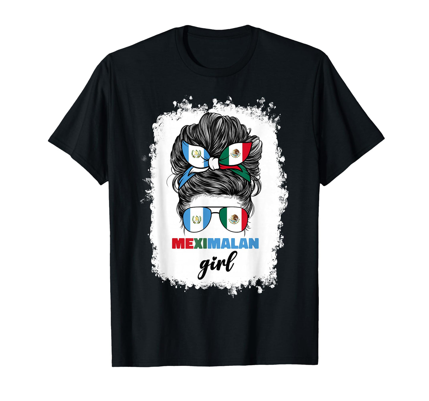 Half Mexican And Guatemalan Mexico Guatemala Flag Girl Women T-Shirt
