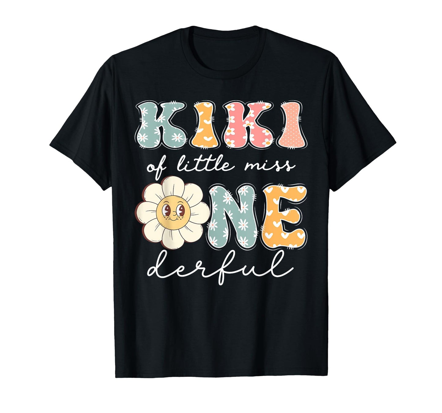 Kiki Of Little Miss Onederful 1St Birthday Girl Daisy T-Shirt