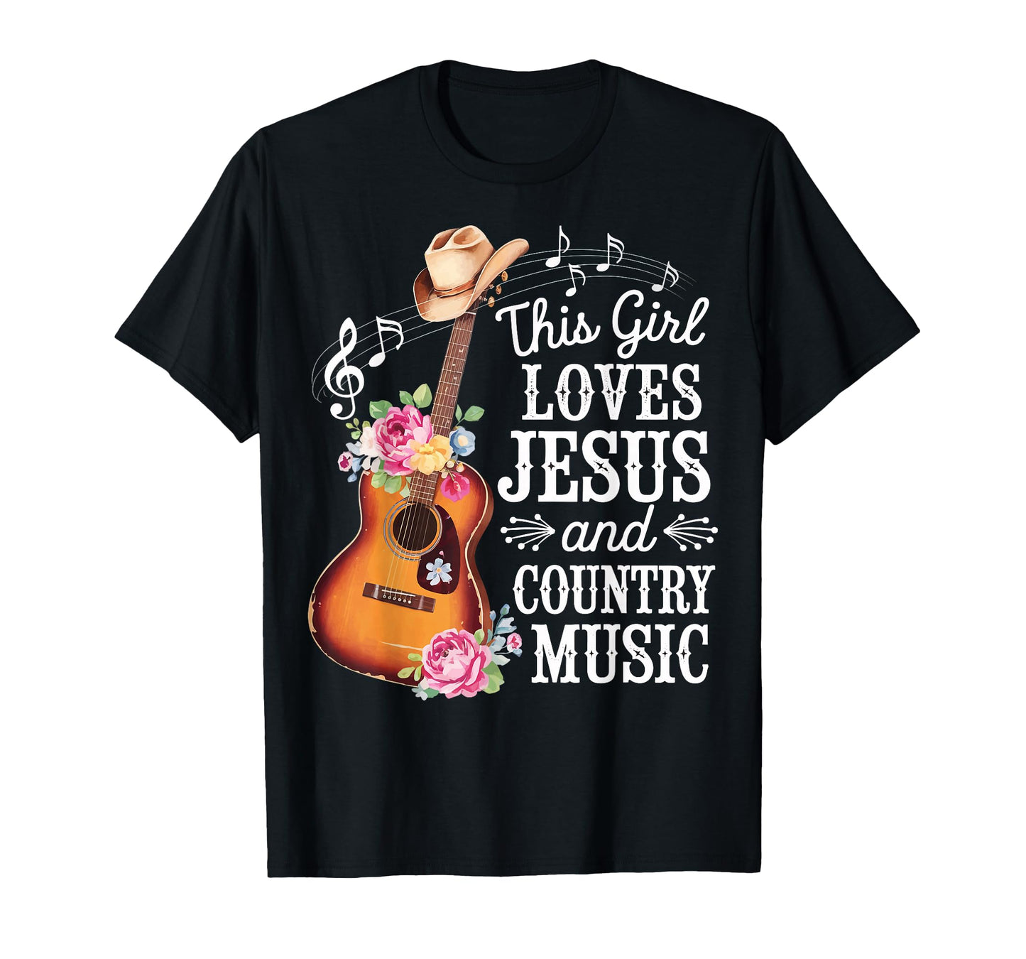 This Girl Loves Jesus And Country Music T-Shirt