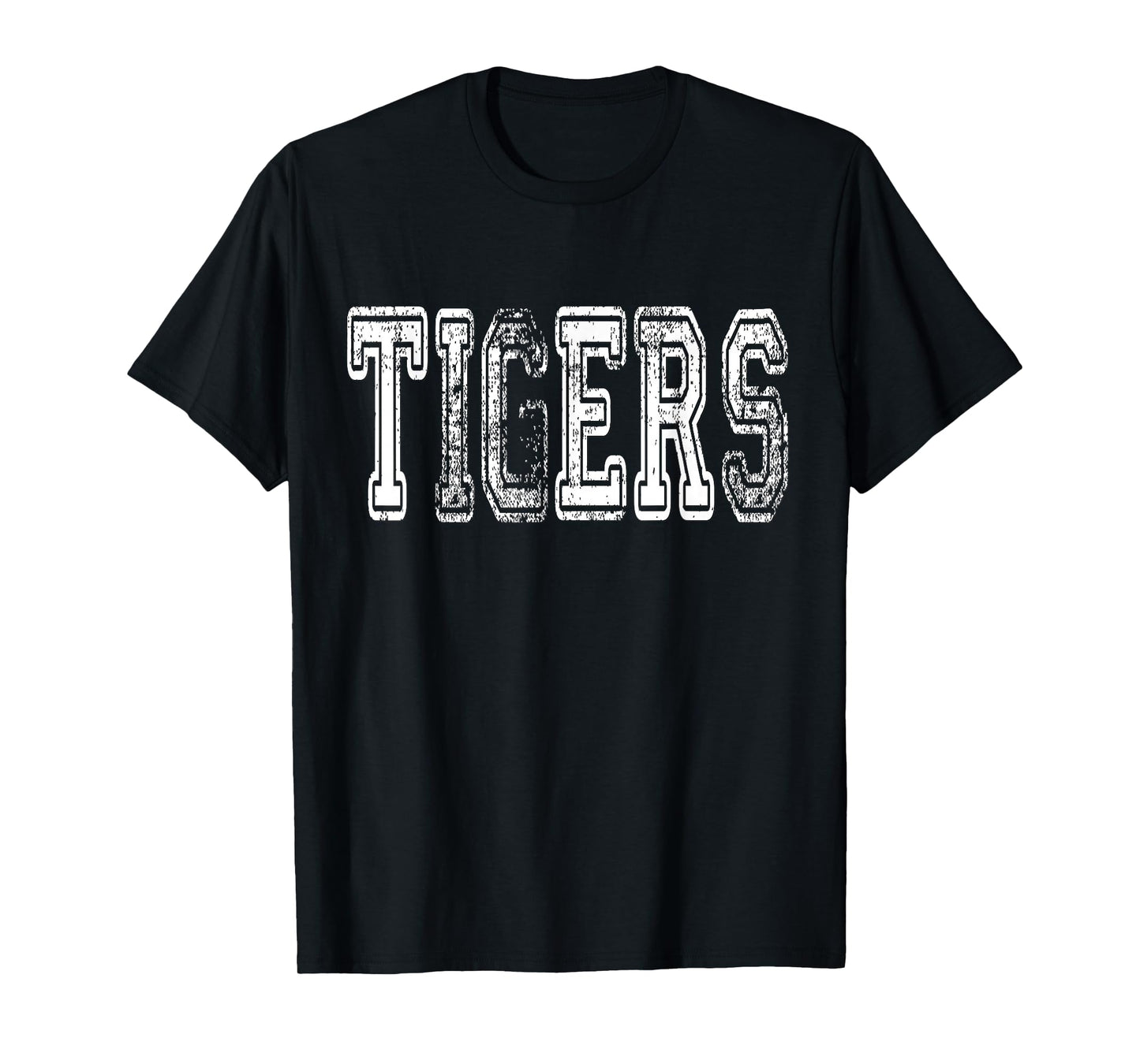 Tigers Mascot Distressed Vintage School Sports Name Fan T-Shirt