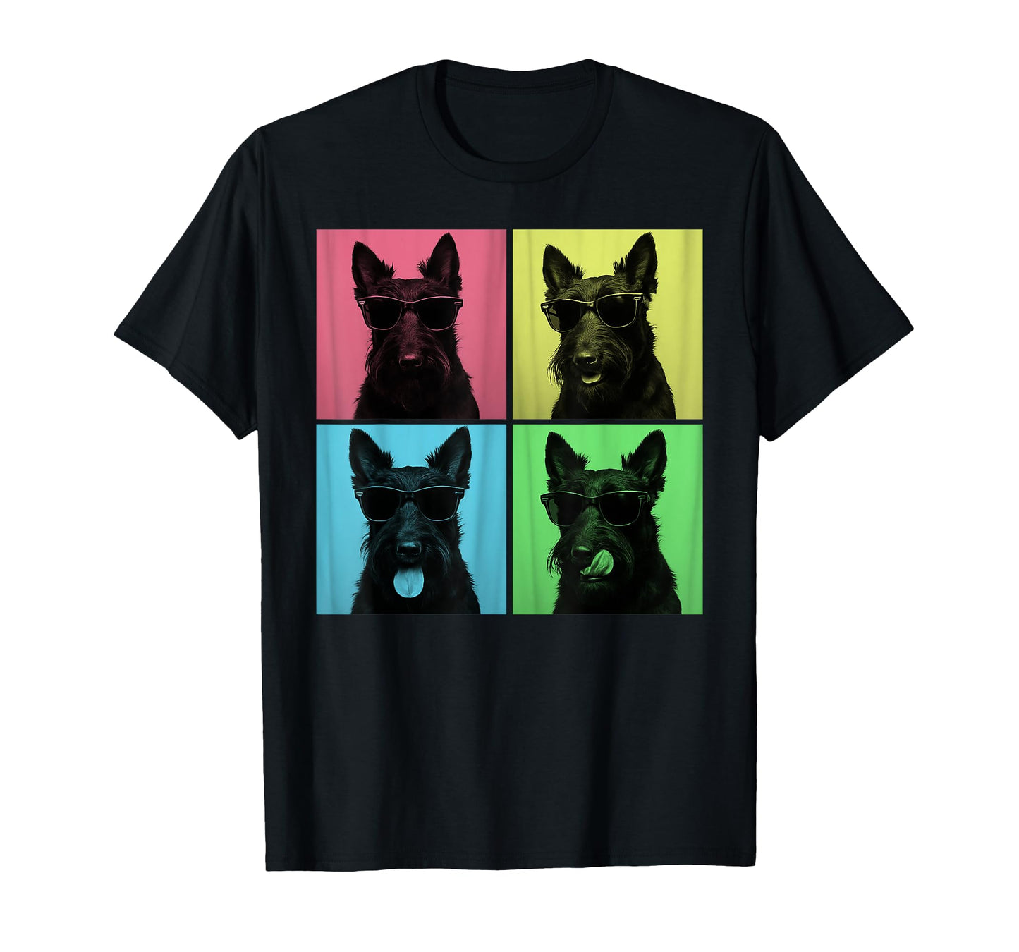 Scottish Terrier Pop Art Funny Scottie Dog Lover Photo Booth T-Shirt