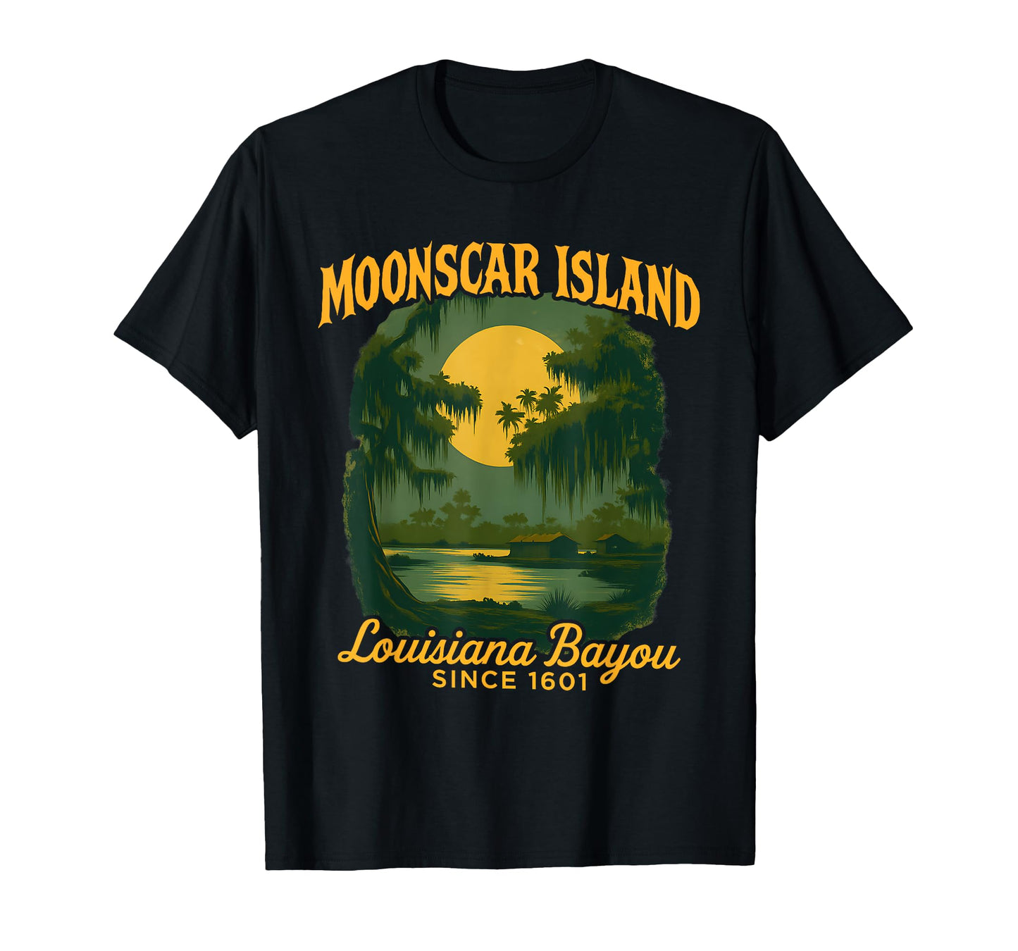 Moonscar Island Retro Cartoon Halloween Zombie Island T-Shirt