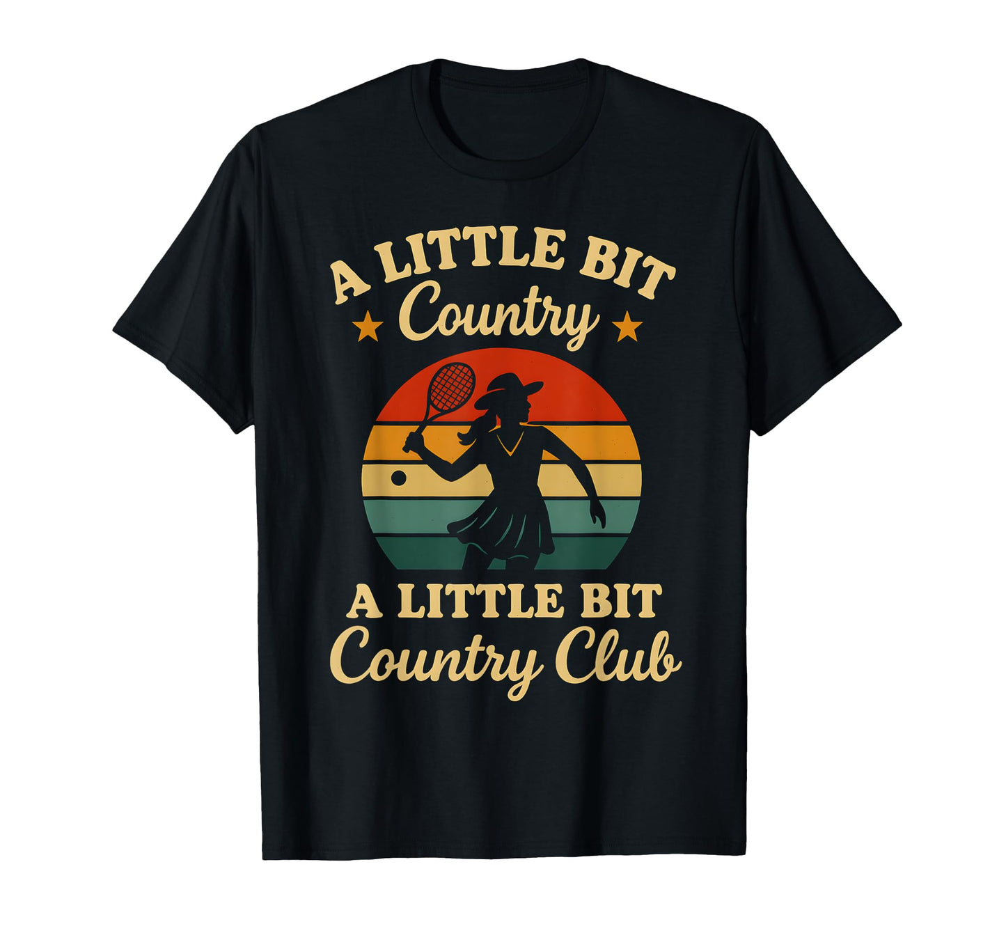 Cowgirl Retro Country Club Tennis Themed Party Southern T-Shirt