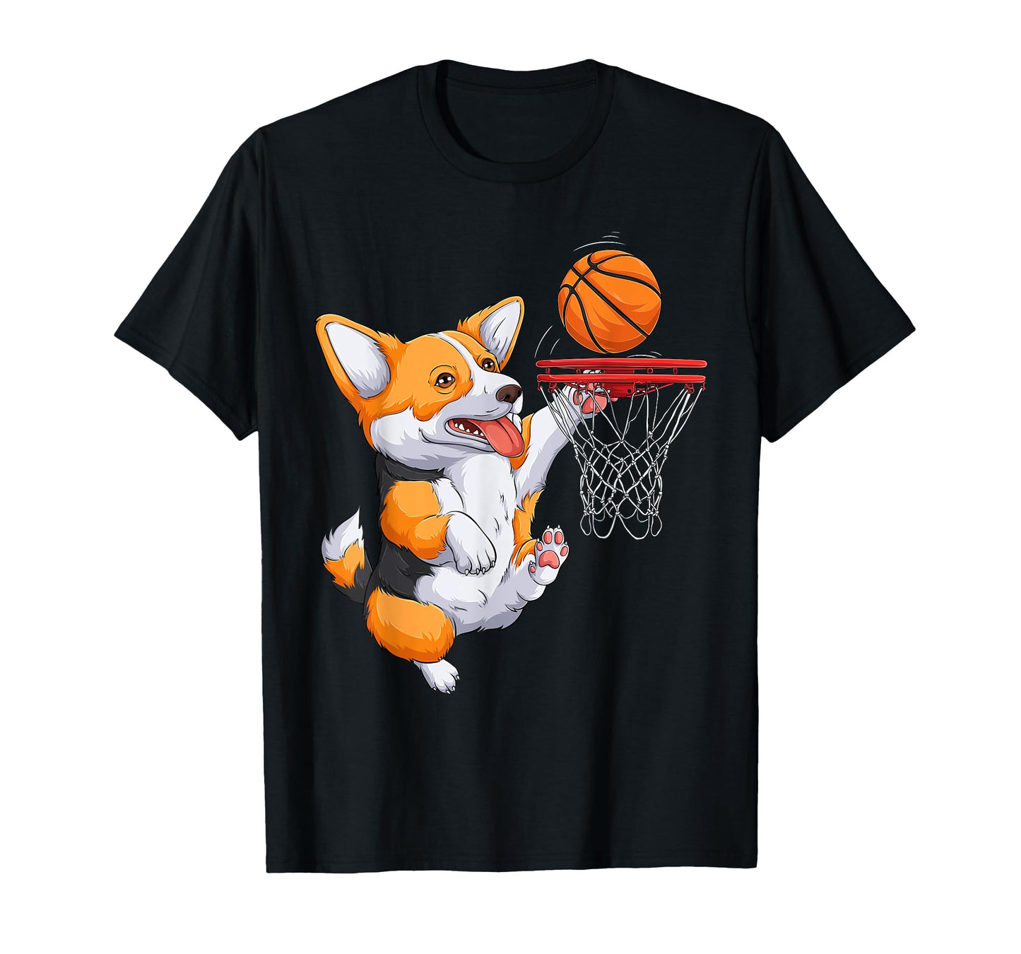 Corgi puppy Corgi Basketball for Pet Lovers Women men Kids T-Shirt