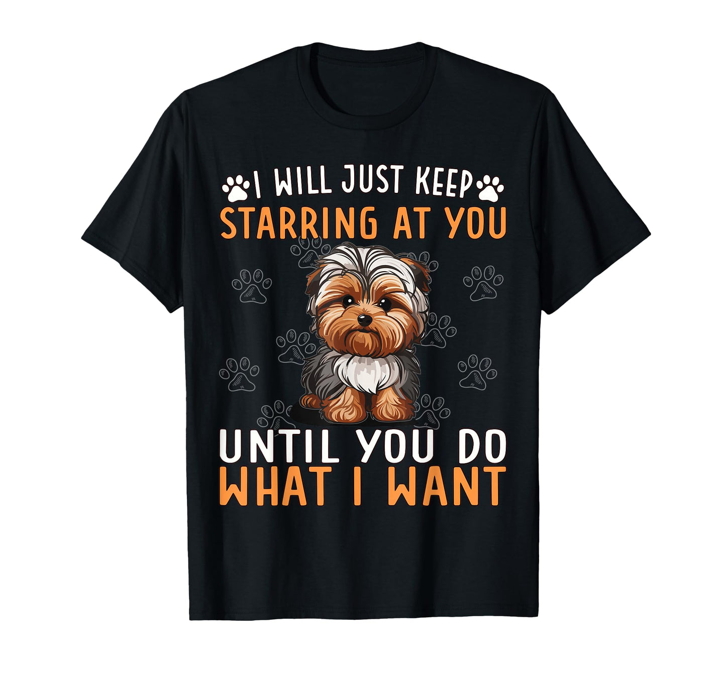 Dog Yorkie Poo Mom Plush Yorkie Poodle Food Yorkiepoo T-Shirt