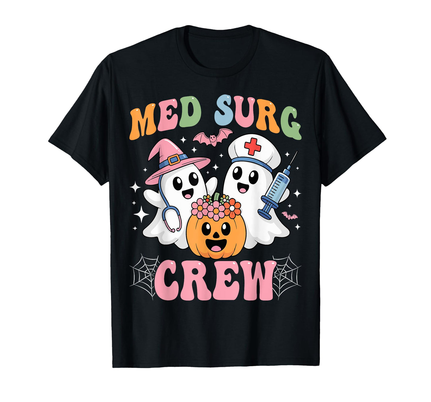 Medical Surgical Nursing Med Surg Crew Nurse Ghost Halloween T-Shirt