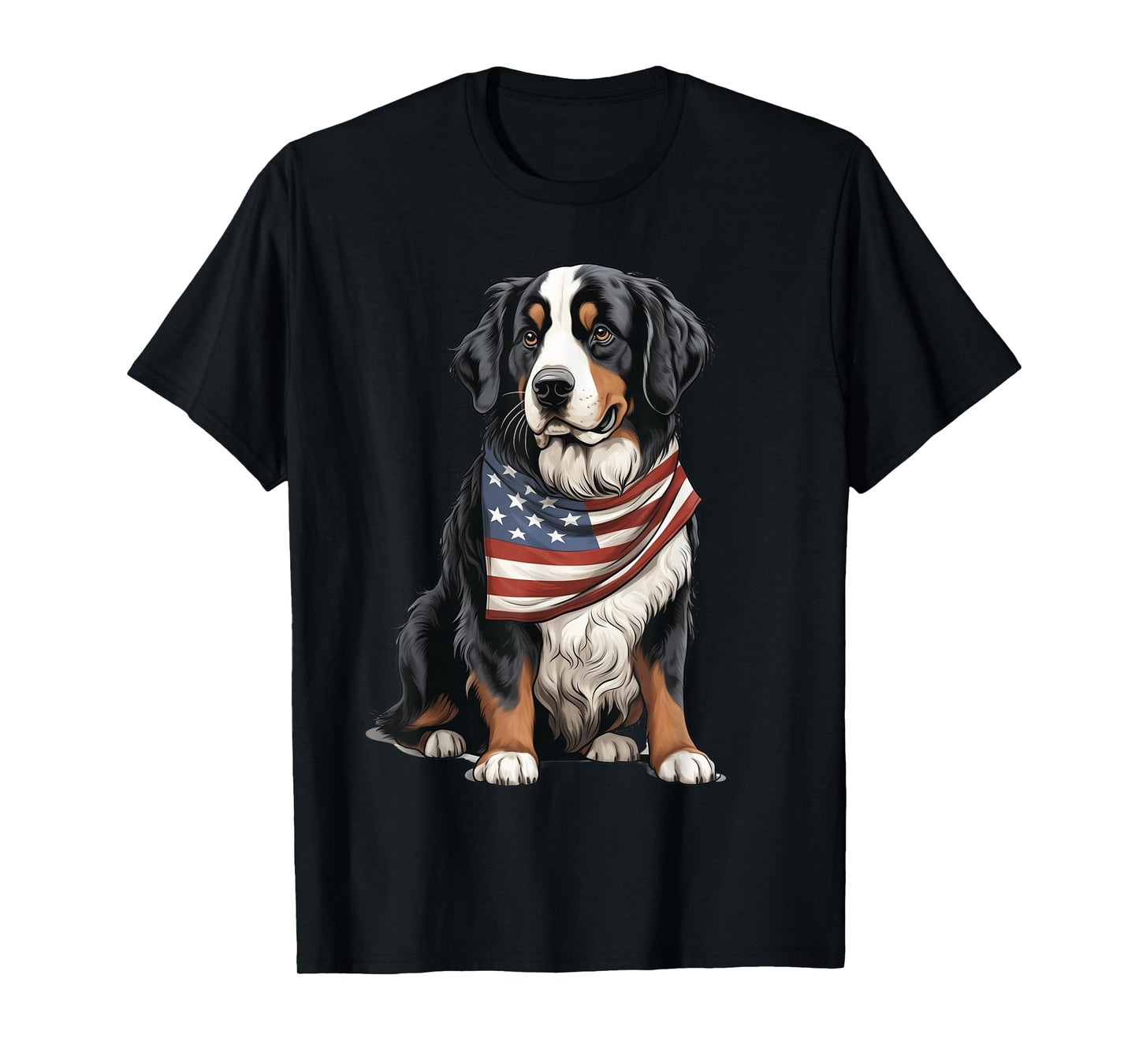 Berner US Flag Bernese Mountain Dog Owner Mom Dad Men Women T-Shirt