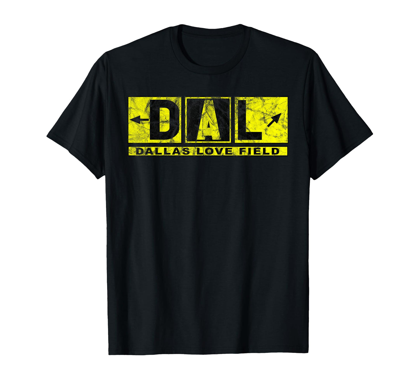 DAL Dallas Love Field Airport Taxiway Sign Pilot Vintage T-Shirt
