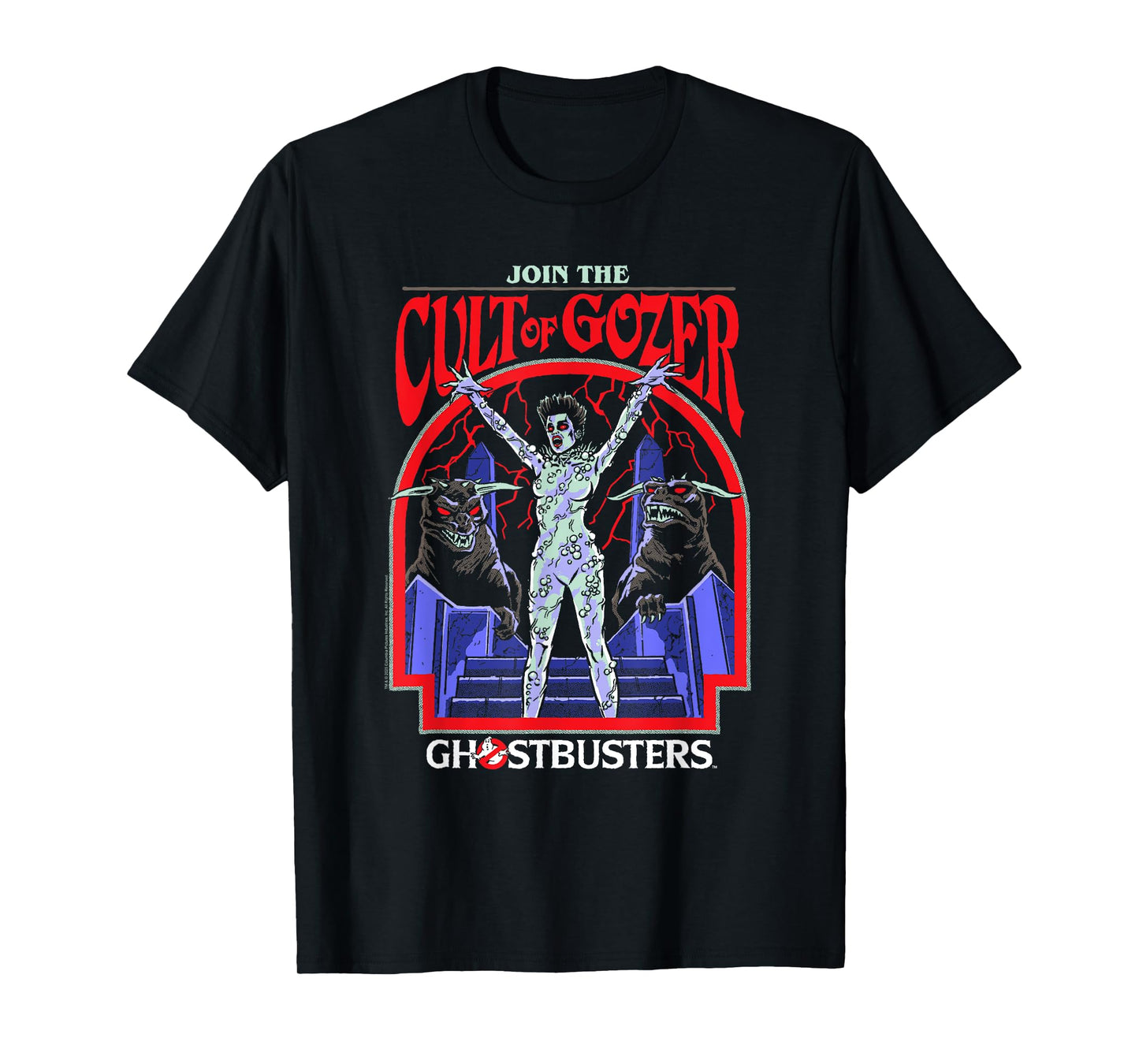 Steven Rhodes x Ghostbusters Join the Cult of Gozer Retro T-Shirt