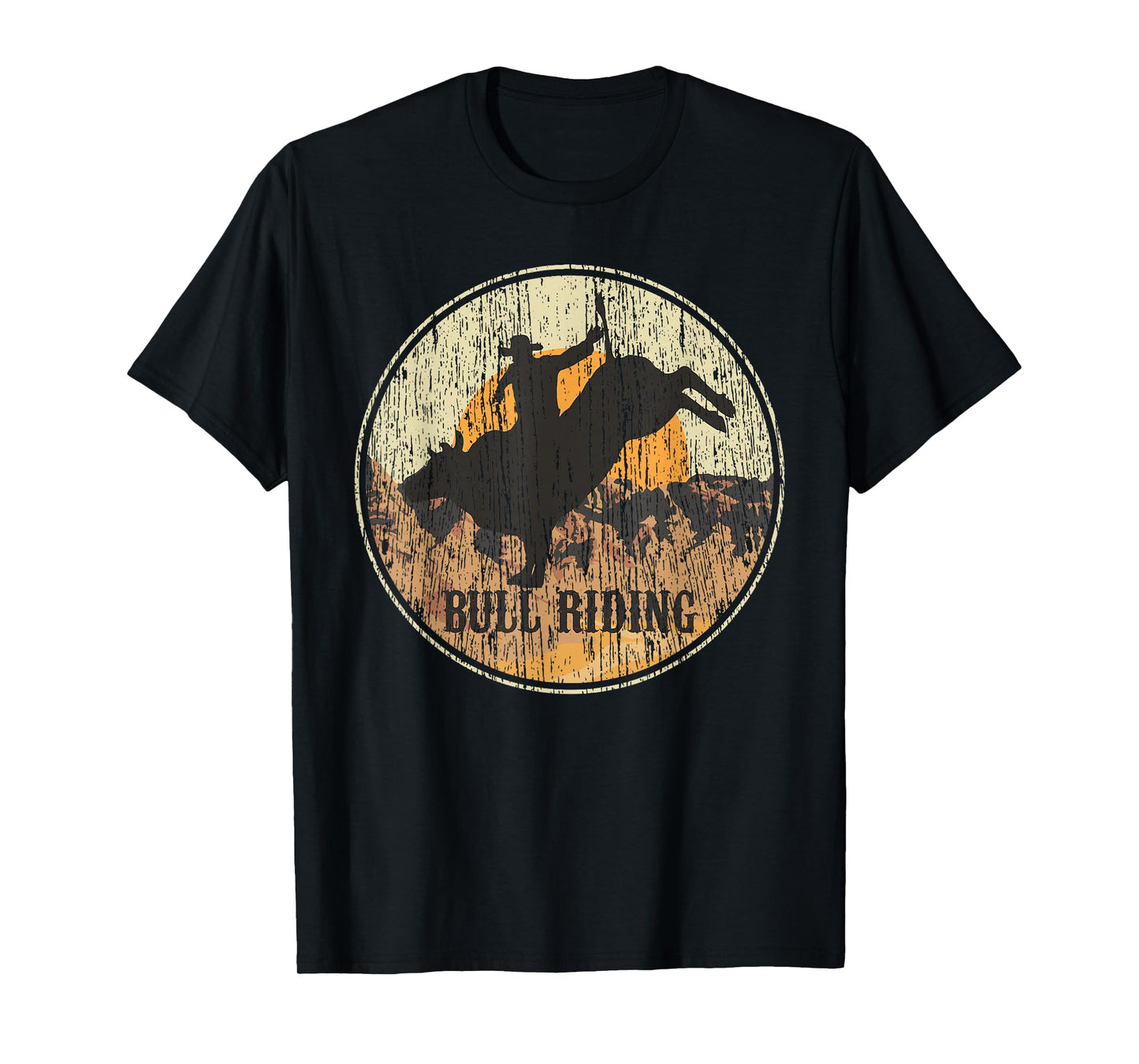BullRiding Rodeo Western Country Gift Cowboy Vintage T-Shirt