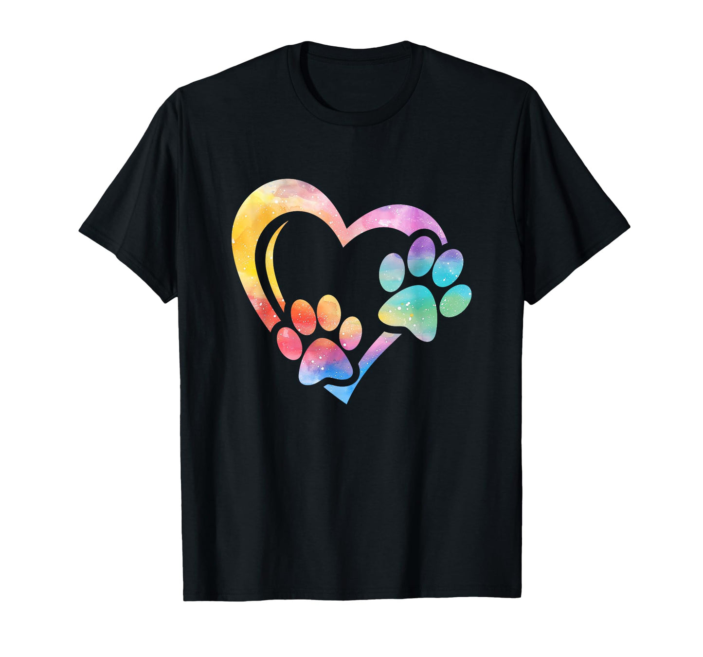 Dog Paw Print Heart Paw Dog Mom Dog Lover T-Shirt