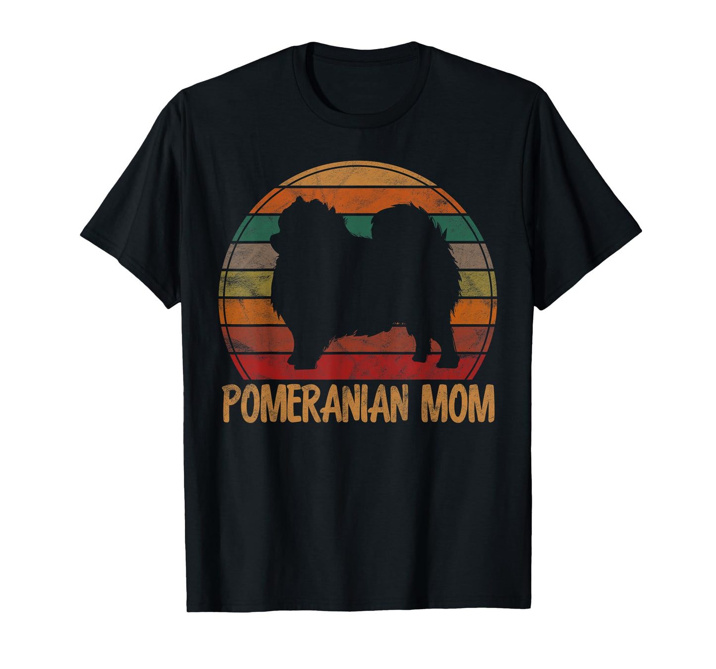 Retro Pomeranian Mom Pompom Dog Owner Mother Pet Mama T-Shirt