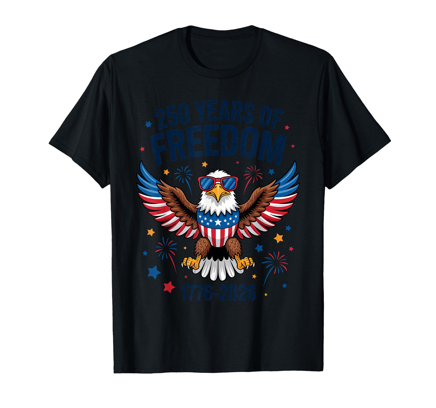 1776 to 2026 Eagle USA 250 Years Freedom Independence Day T-Shirt
