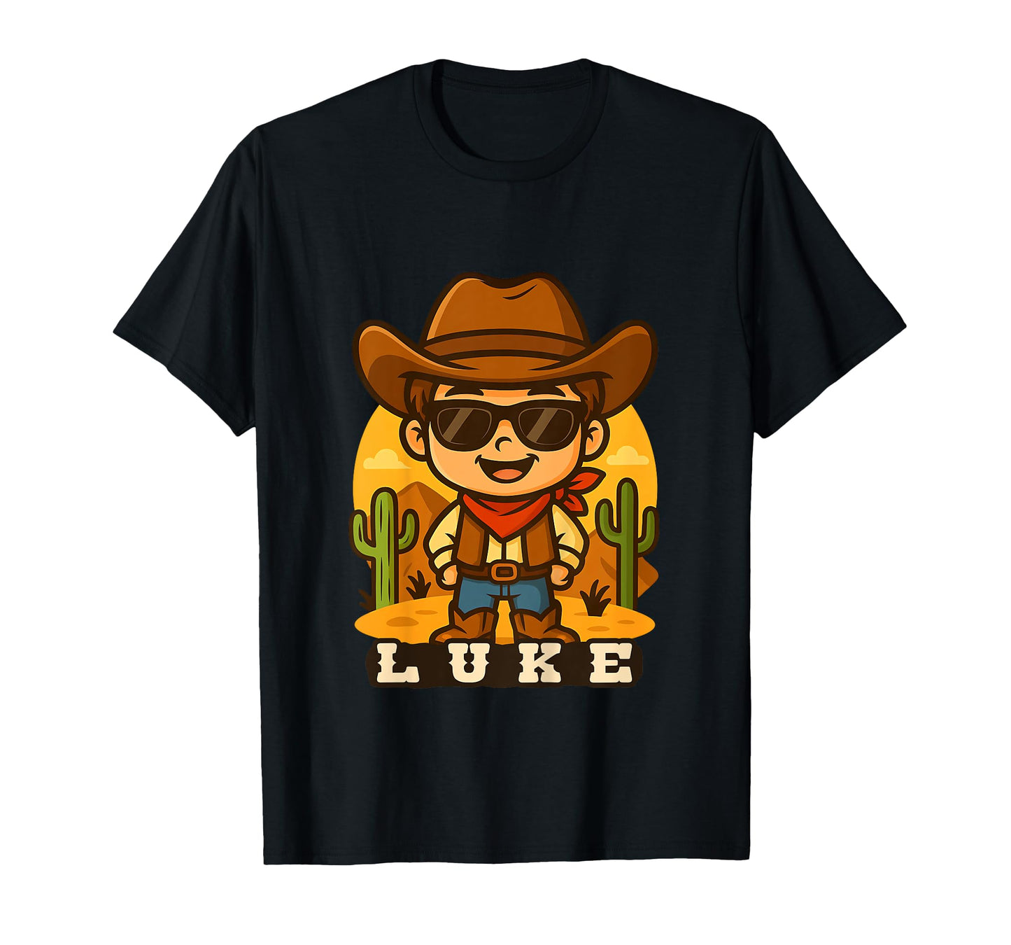 Kids Luke Cowboy for boys Rodeo Country Western Party Theme T-Shirt