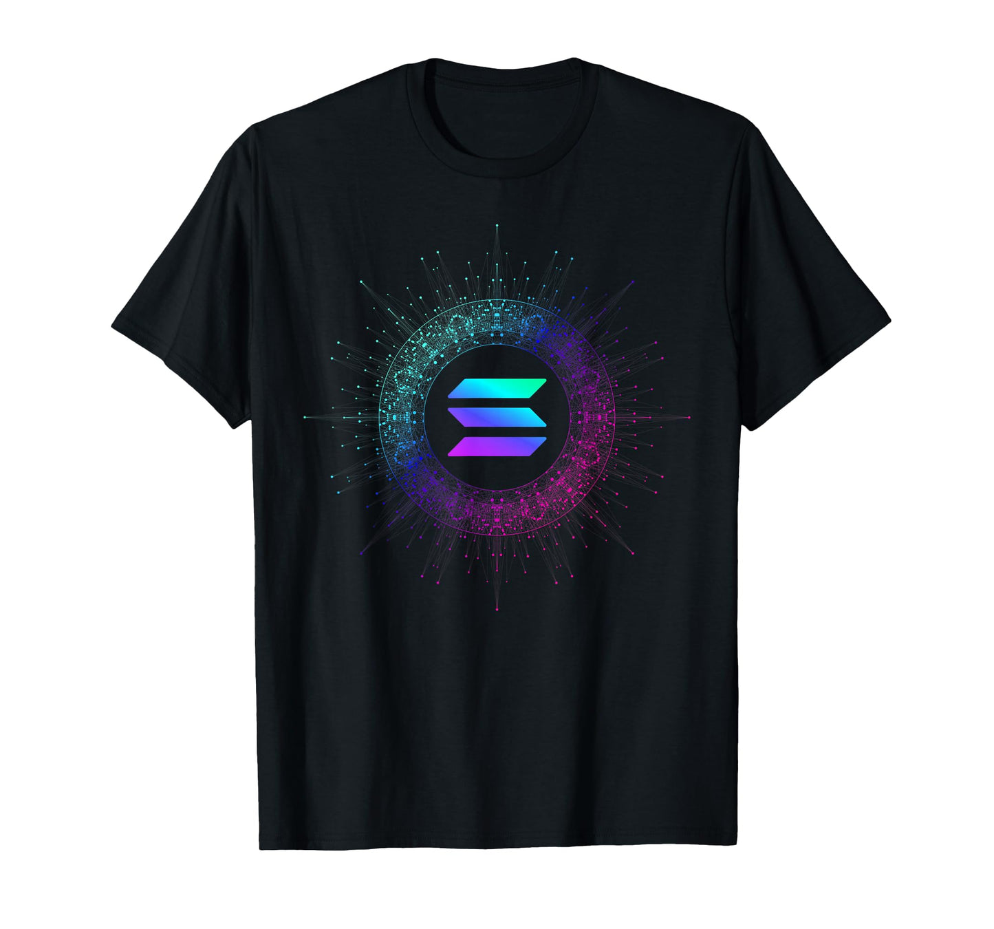 Abstract Solana SOL Logo Blockchain Coin | Colorful Solana T-Shirt