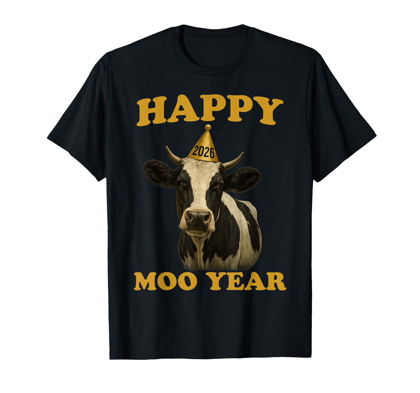 Funny New Years Eve Cow NYE Party Farm Animal Moo Pun Women T-Shirt