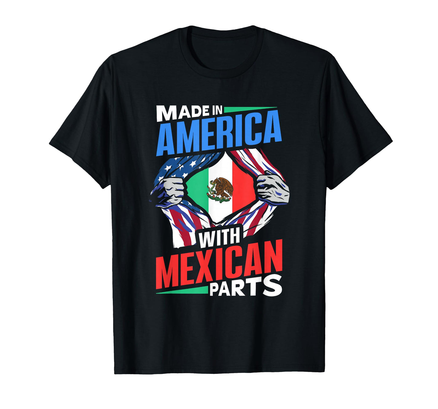 Made in America with Mexican Parts Country Mexico T-Shirt