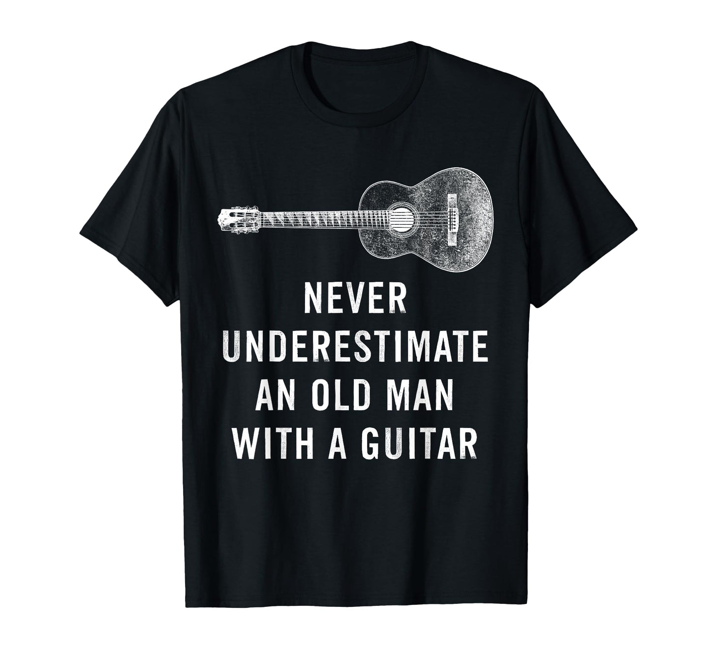 Never Underestimate an Old Man with A Guitar Musician T-Shirt