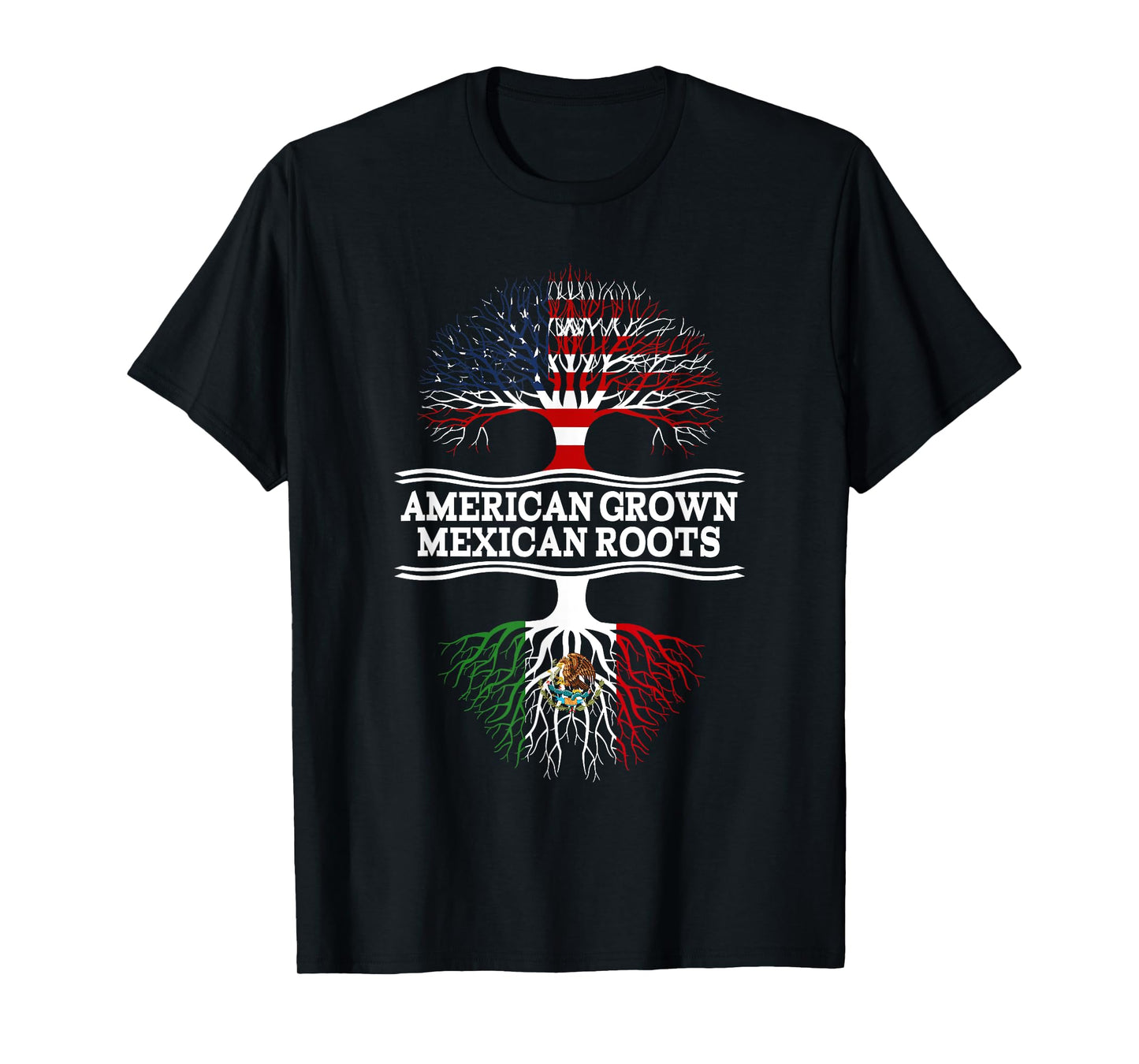 American Grown with Mexican Roots Gift Tshirt T-Shirt
